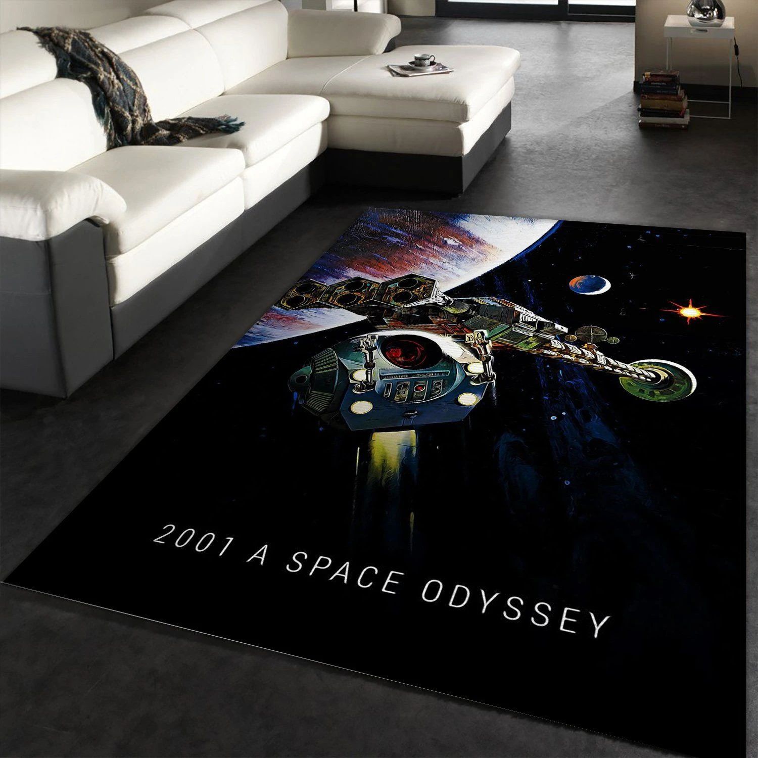 2001 A Space Odyssey Area Rug Art Painting Movie Rugs Family Gift US Decor - Indoor Outdoor Rugs