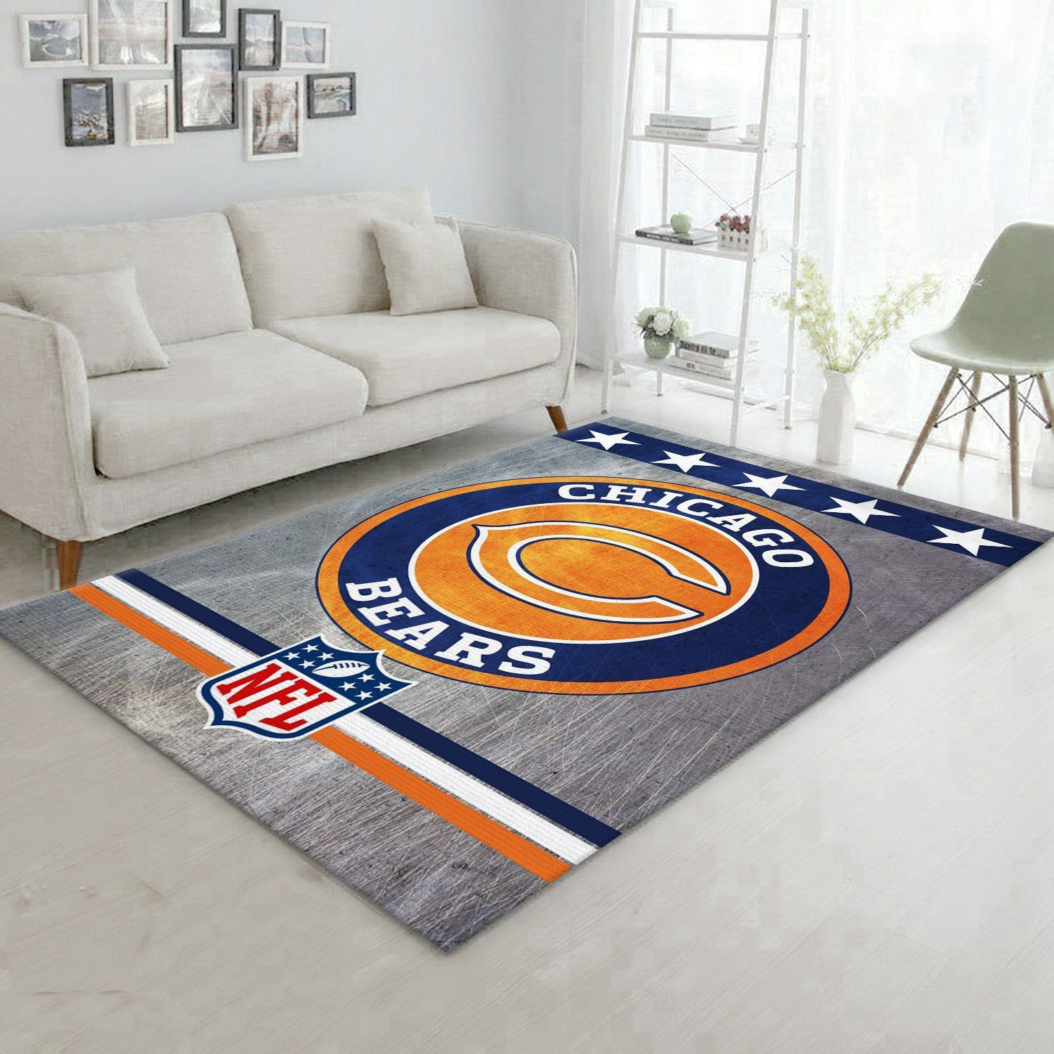 Chicago Bears Nfl Football Team Area Rug For Gift Living Room Rug Home US Decor - Indoor Outdoor Rugs