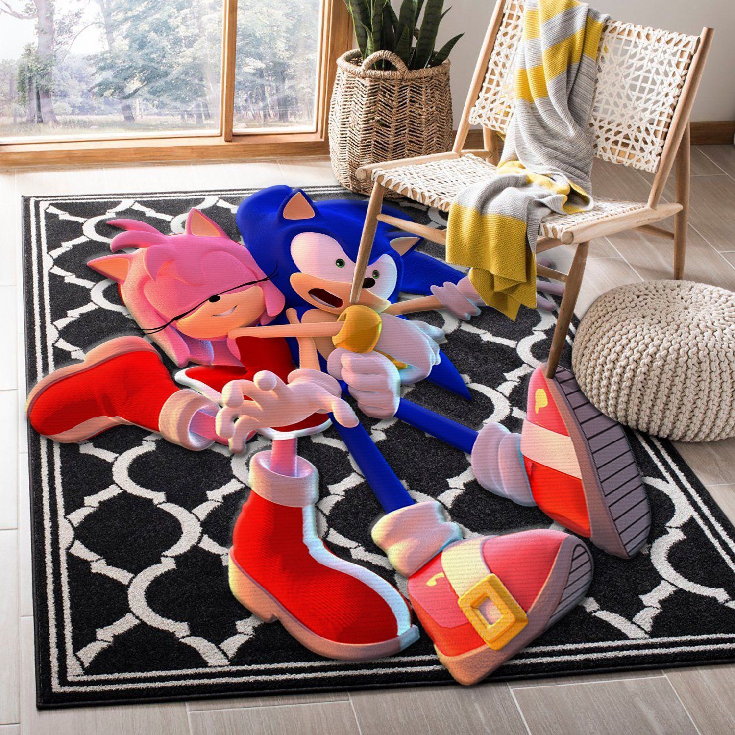 Sonic And Amy Area Rug For Christmas, Kitchen Rug, US Gift Decor - Indoor Outdoor Rugs