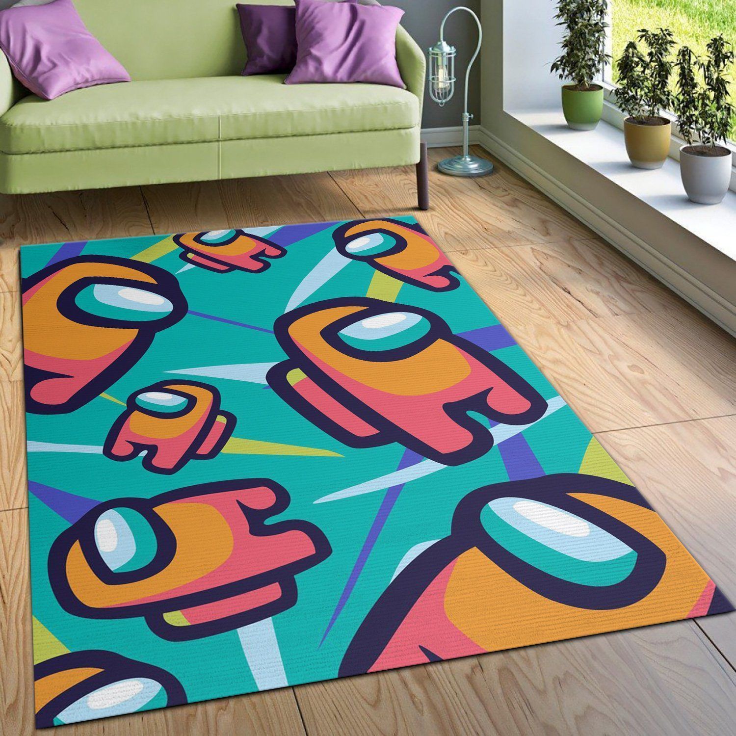 Among Us In Vector Pop Art Area Rug Carpet, Living room and bedroom Rug, Christmas Gift US Decor - Indoor Outdoor Rugs