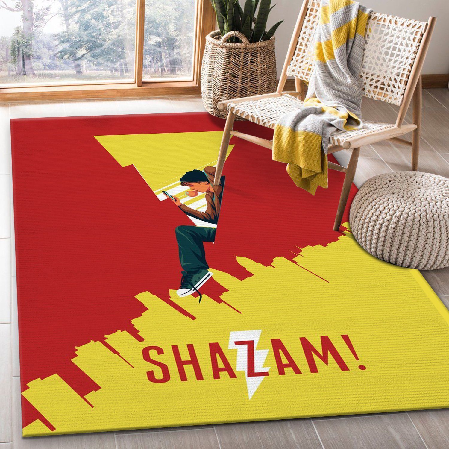 Shazam Movie Area Rug Living room and bedroom Rug US Gift Decor - Indoor Outdoor Rugs