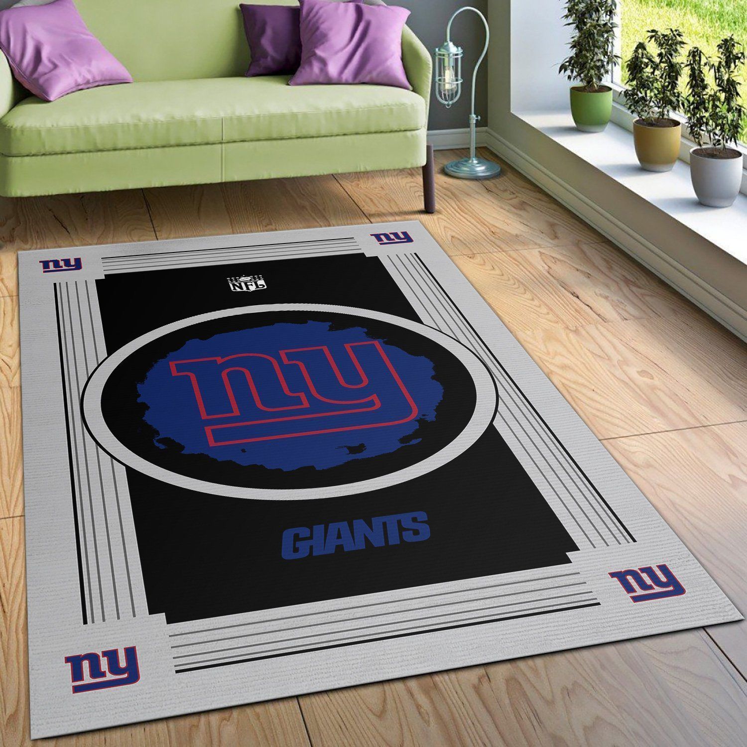 New York Giants NFL Team Logo Area Rugs Living Room Carpet Floor Decor The US Decor - Indoor Outdoor Rugs