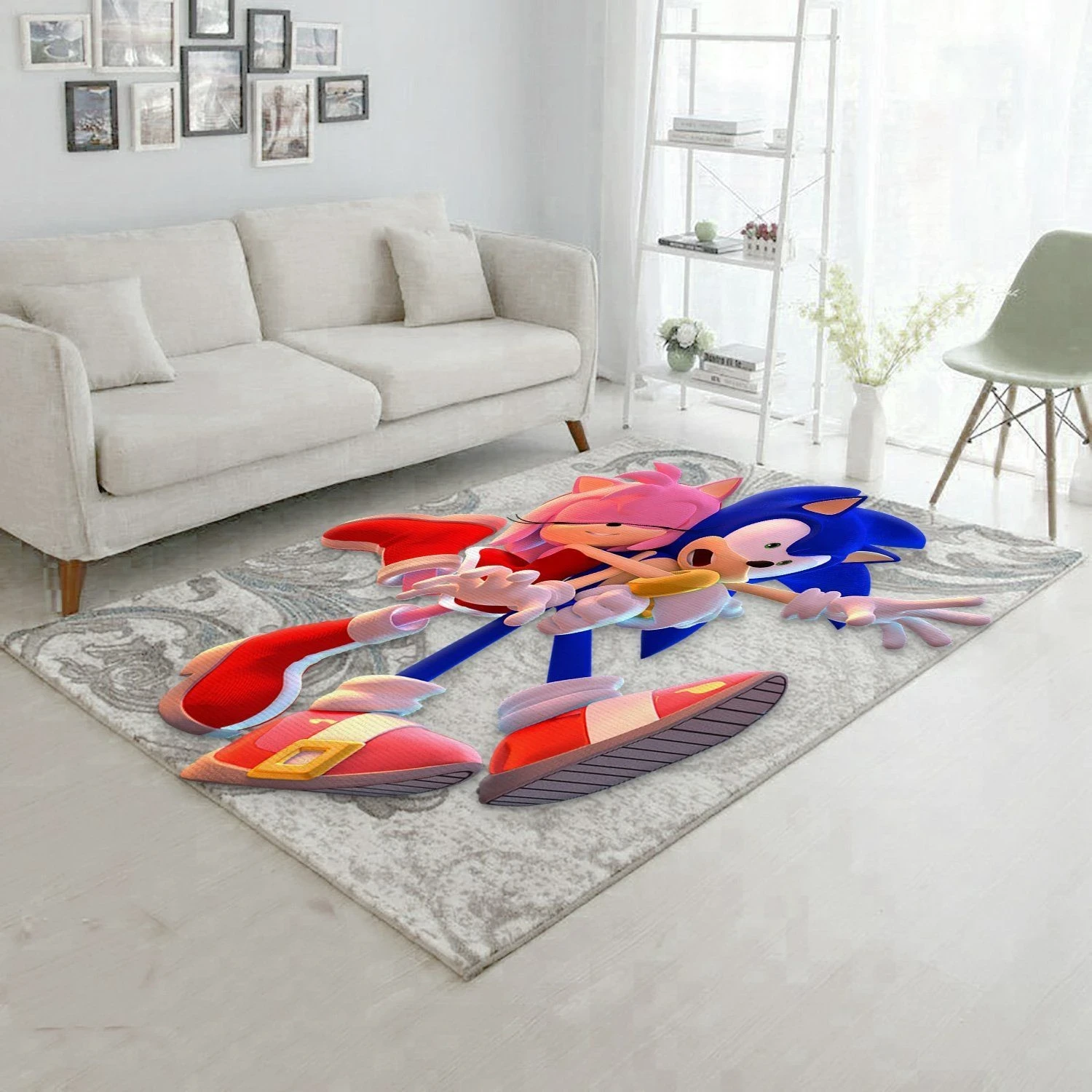 Sonic And Amy Area Rug For Christmas, Kitchen Rug, US Gift Decor - Indoor Outdoor Rugs