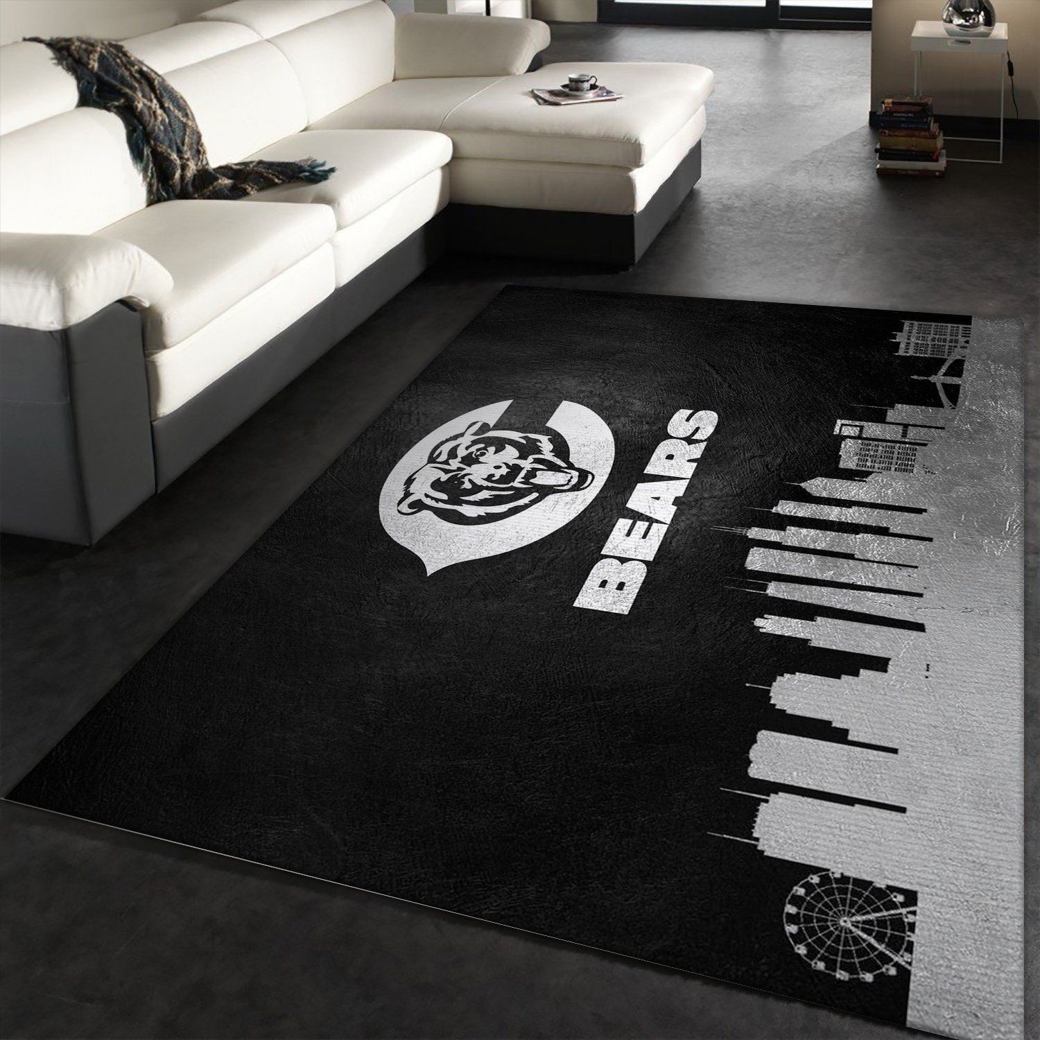 Chicago Bears Skyline NFL Team Logos Area Rug, Living Room Rug, Christmas Gift US Decor - Indoor Outdoor Rugs