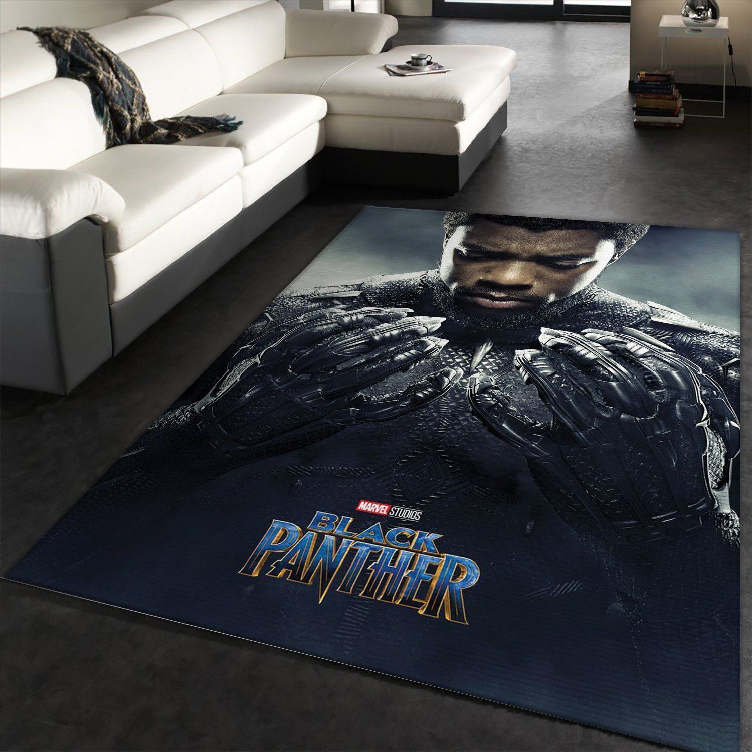 Black Panther Movie T Challa Movie Area Rug, Kitchen Rug, Home Decor Floor Decor - Indoor Outdoor Rugs