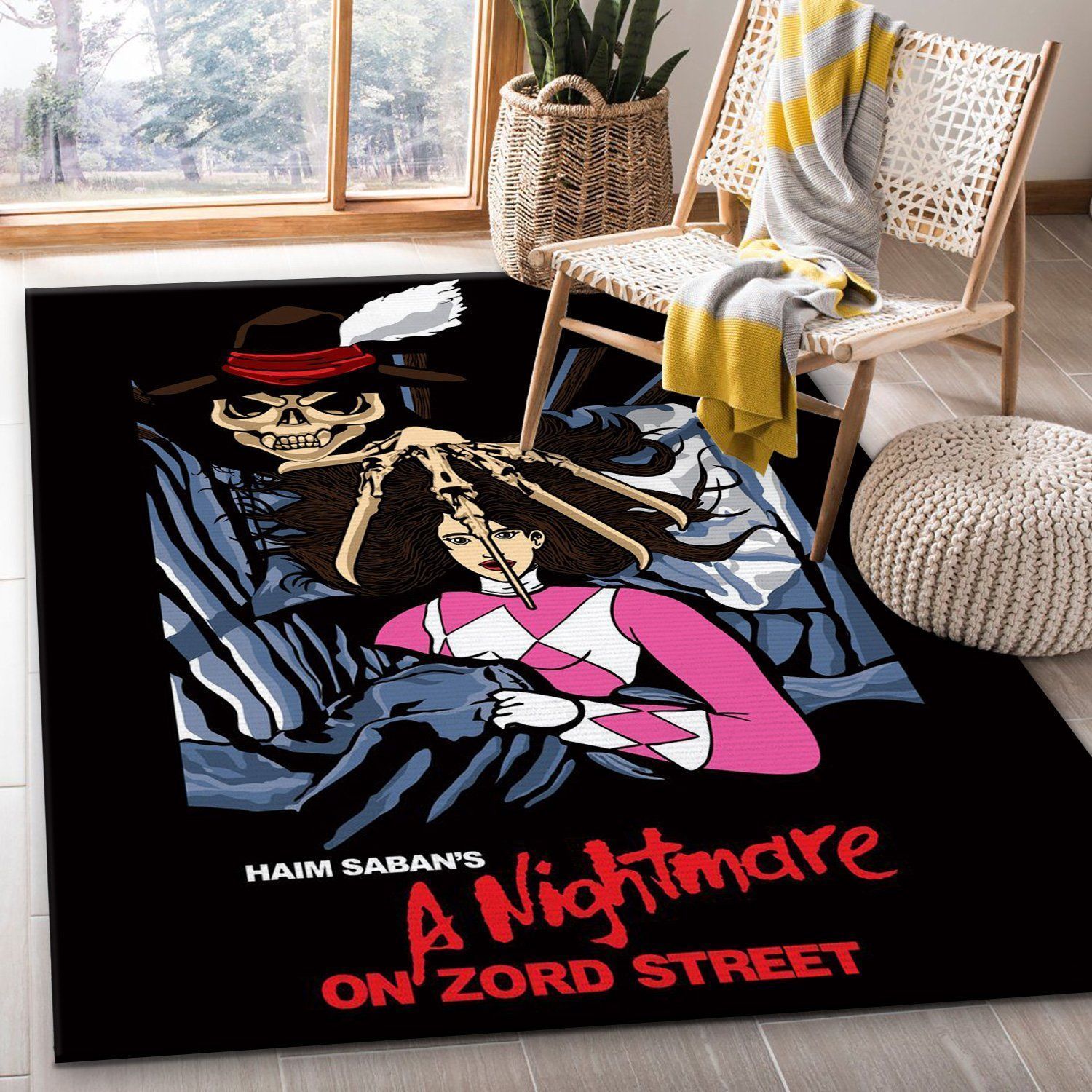 A Nightmare On Zord Street Area Rug, Bedroom, Home US Decor - Indoor Outdoor Rugs