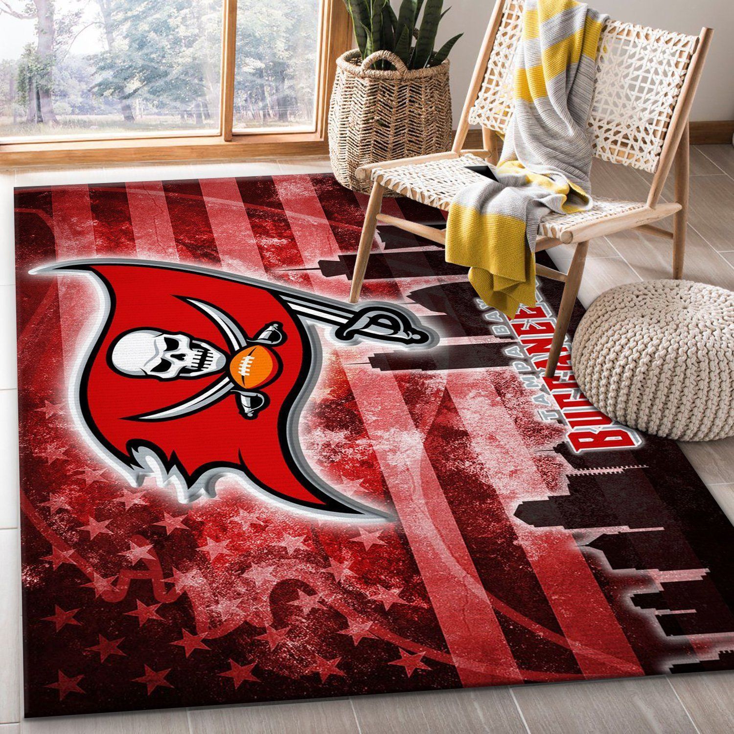 Tampa Bay Buccaneers NFL Rug Living Room Rug Home Decor Floor Decor - Indoor Outdoor Rugs