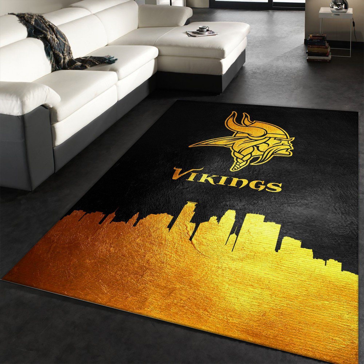 Minnesota Vikings Skyline NFL Area Rug Carpet, Kitchen Rug, Home US Decor - Indoor Outdoor Rugs