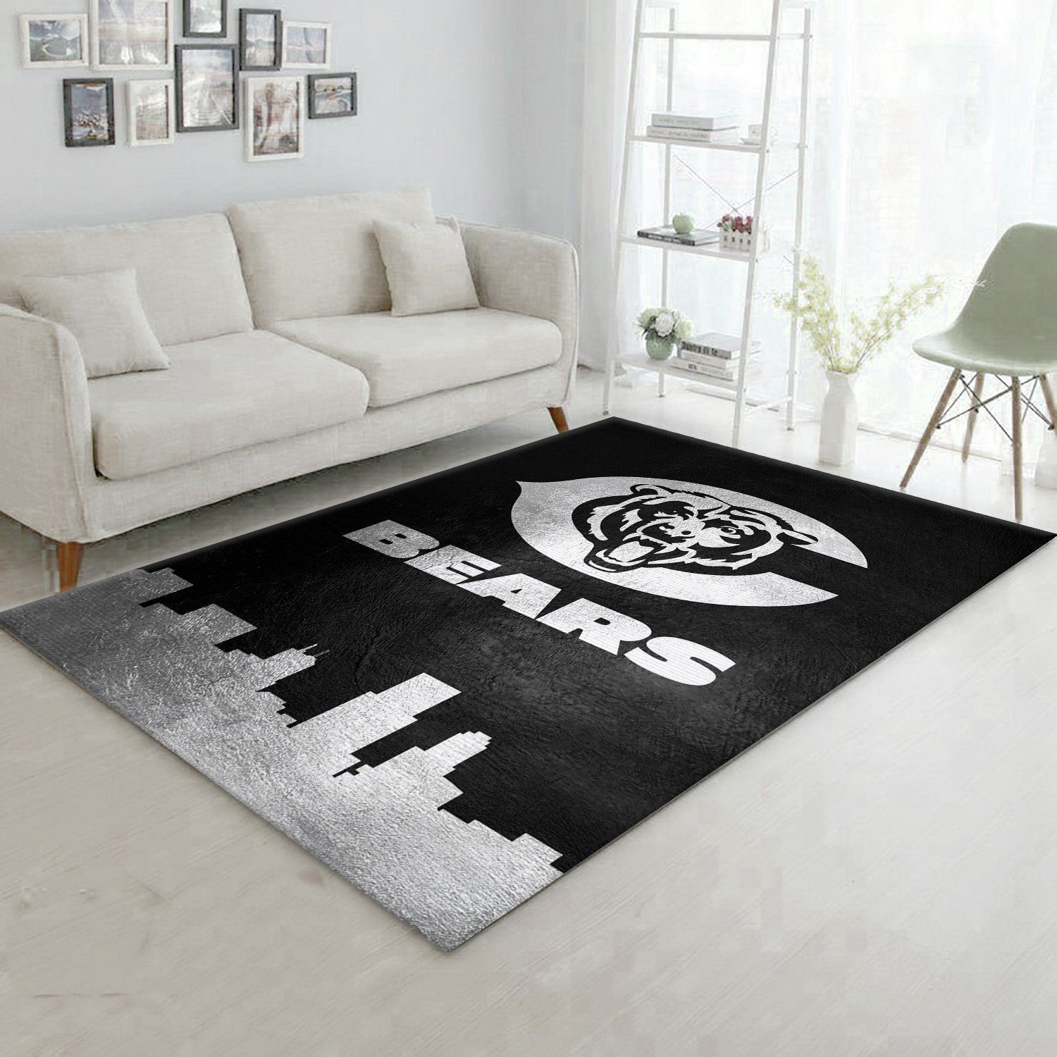 Chicago Bears Skyline NFL Area Rug For Christmas, Living room and bedroom Rug, Home US Decor - Indoor Outdoor Rugs