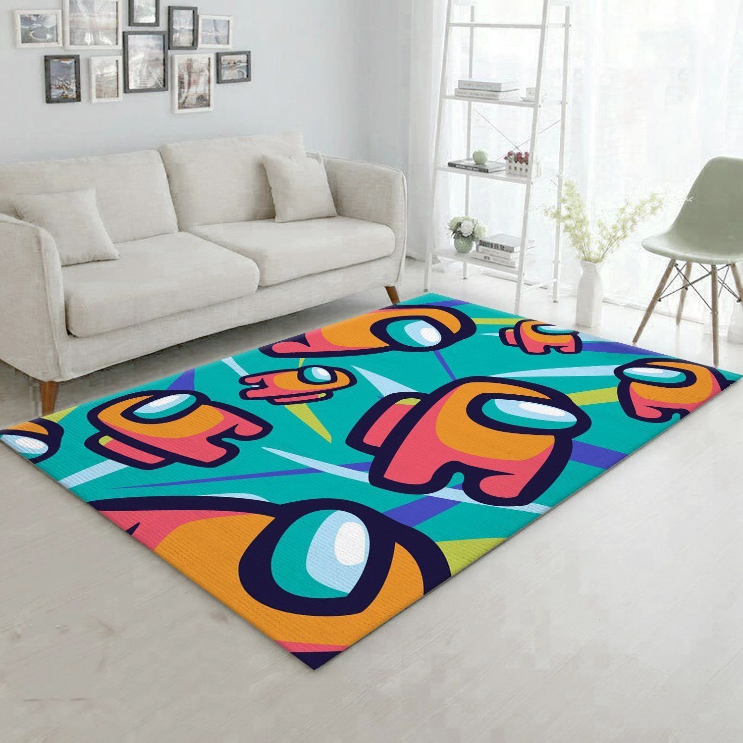 Among Us In Vector Pop Art Area Rug Carpet, Living room and bedroom Rug, Christmas Gift US Decor - Indoor Outdoor Rugs