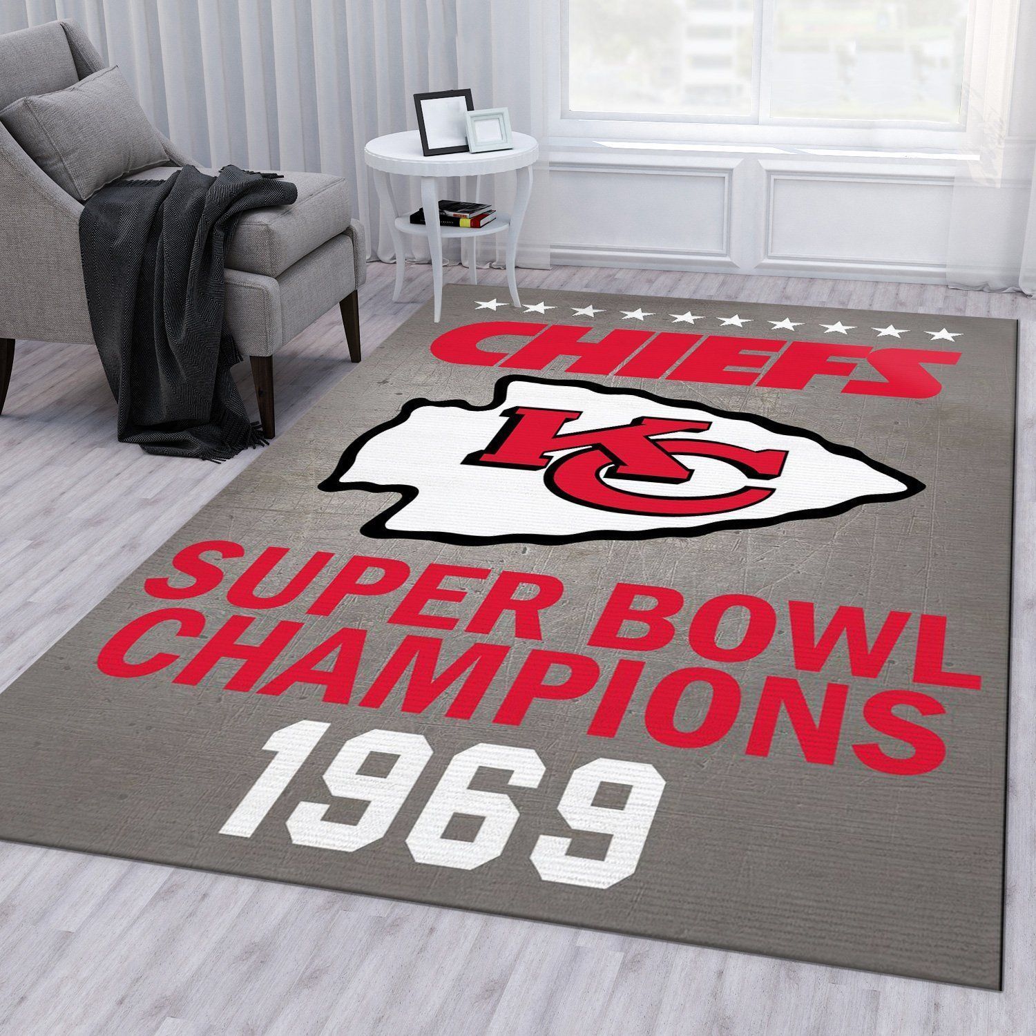 Kansas City Chiefs 1969 Nfl Rug Living Room Rug Home US Decor - Indoor Outdoor Rugs