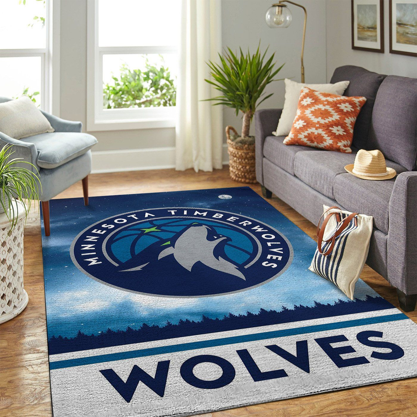 Minnesota Timberwolves Nba Team Logo Style Nice Gift Home Decor Rectangle Area Rug - Indoor Outdoor Rugs