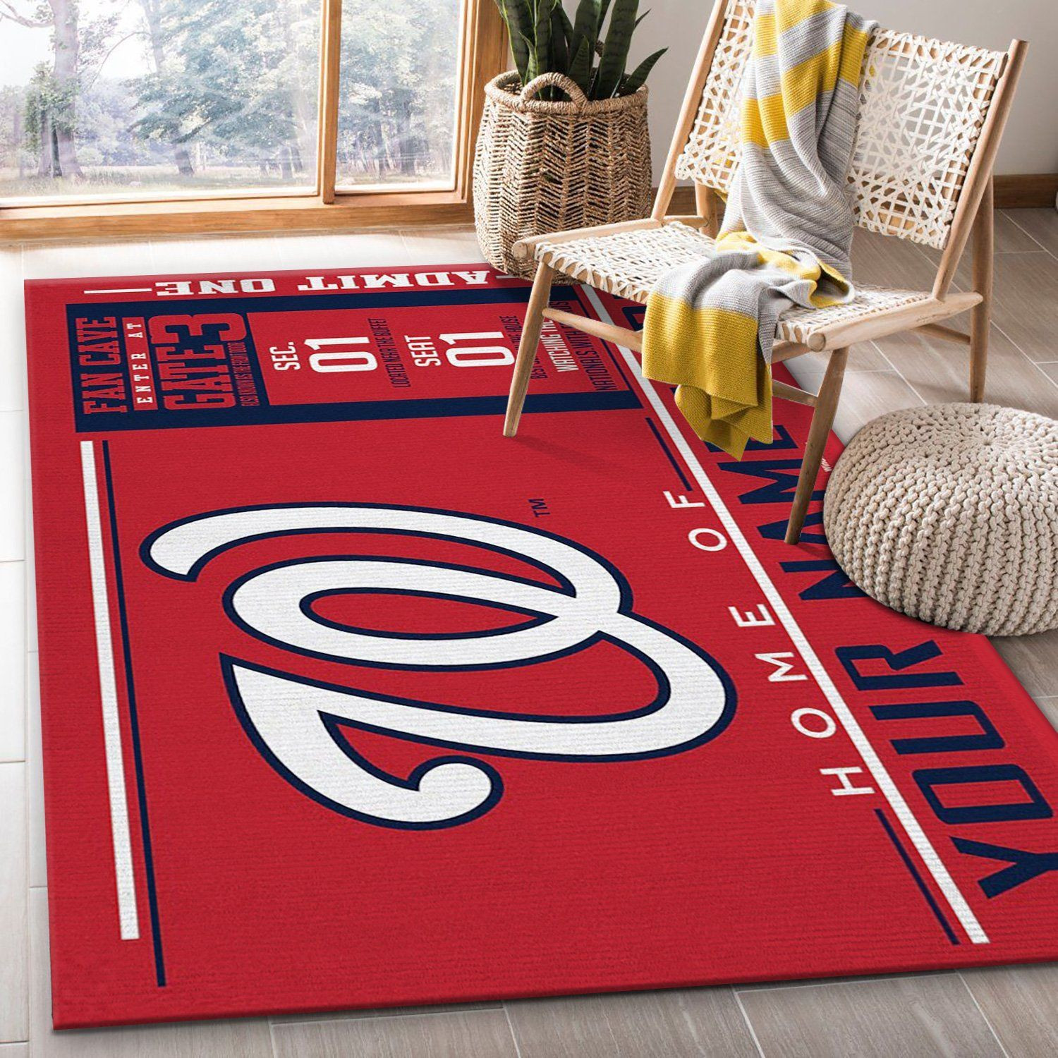 Customizable Wincraft Personalized MLB Team Logos, Kitchen Rug, Home Decor Floor Decor - Indoor Outdoor Rugs