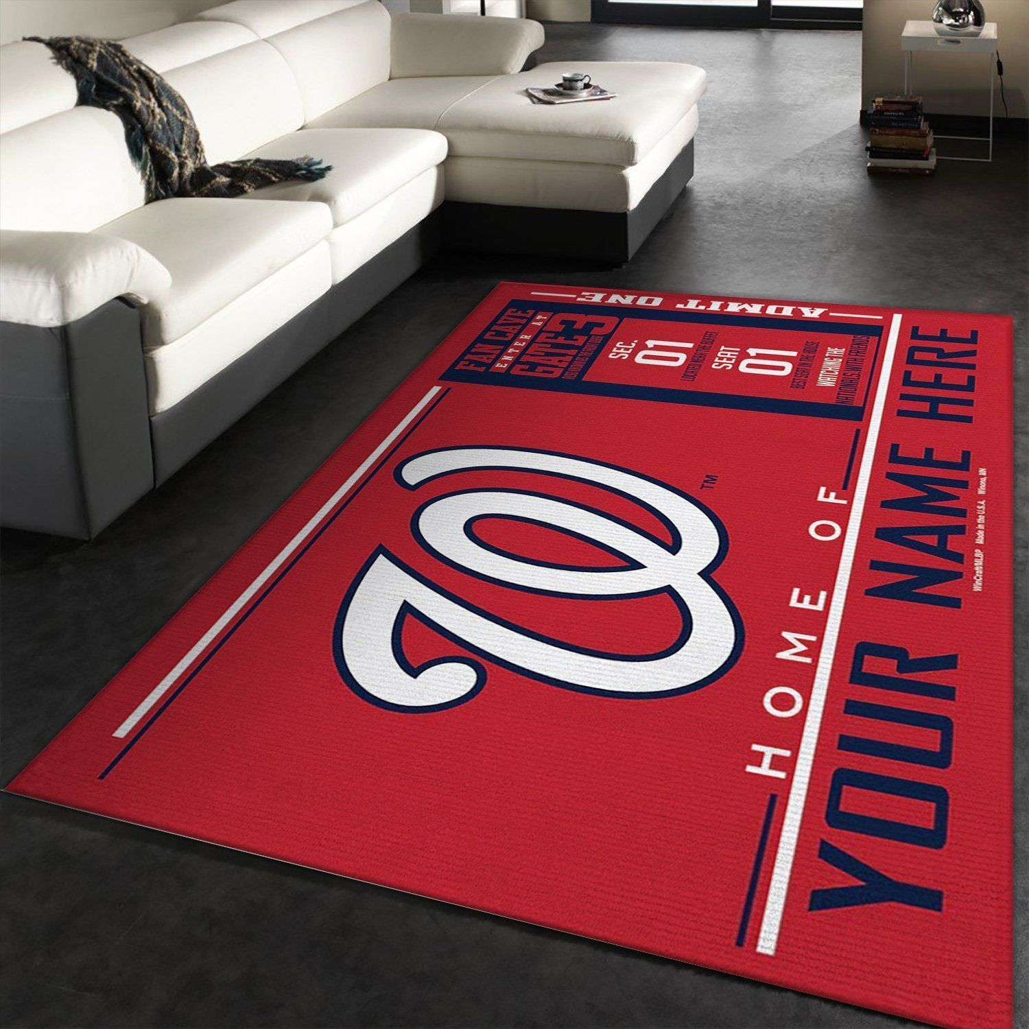 Customizable Wincraft Personalized MLB Team Logos, Kitchen Rug, Home Decor Floor Decor - Indoor Outdoor Rugs