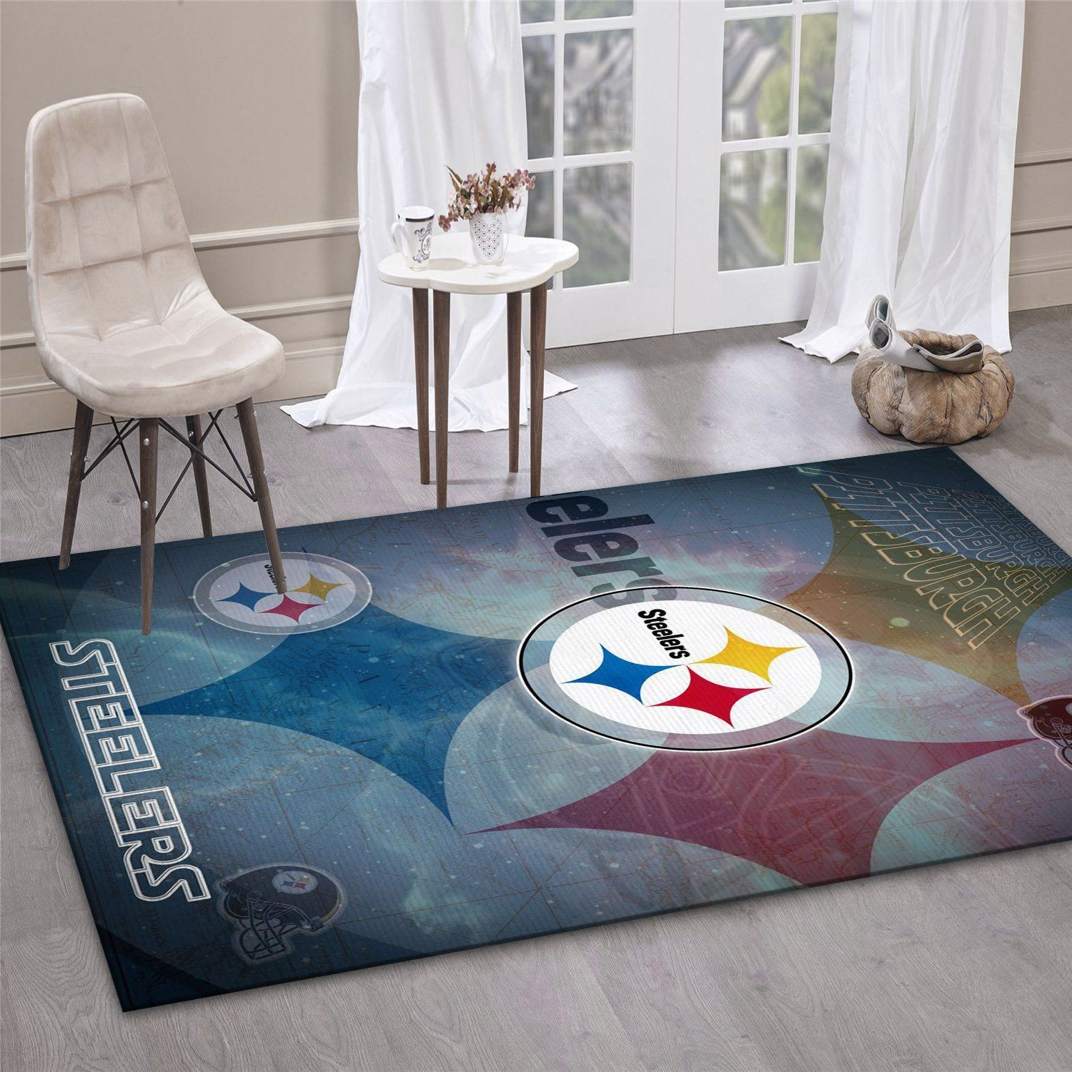 Pittsburgh Steelers Nfl Logo Area Rug For Gift Living Room Rug Home Decor Floor Decor - Indoor Outdoor Rugs