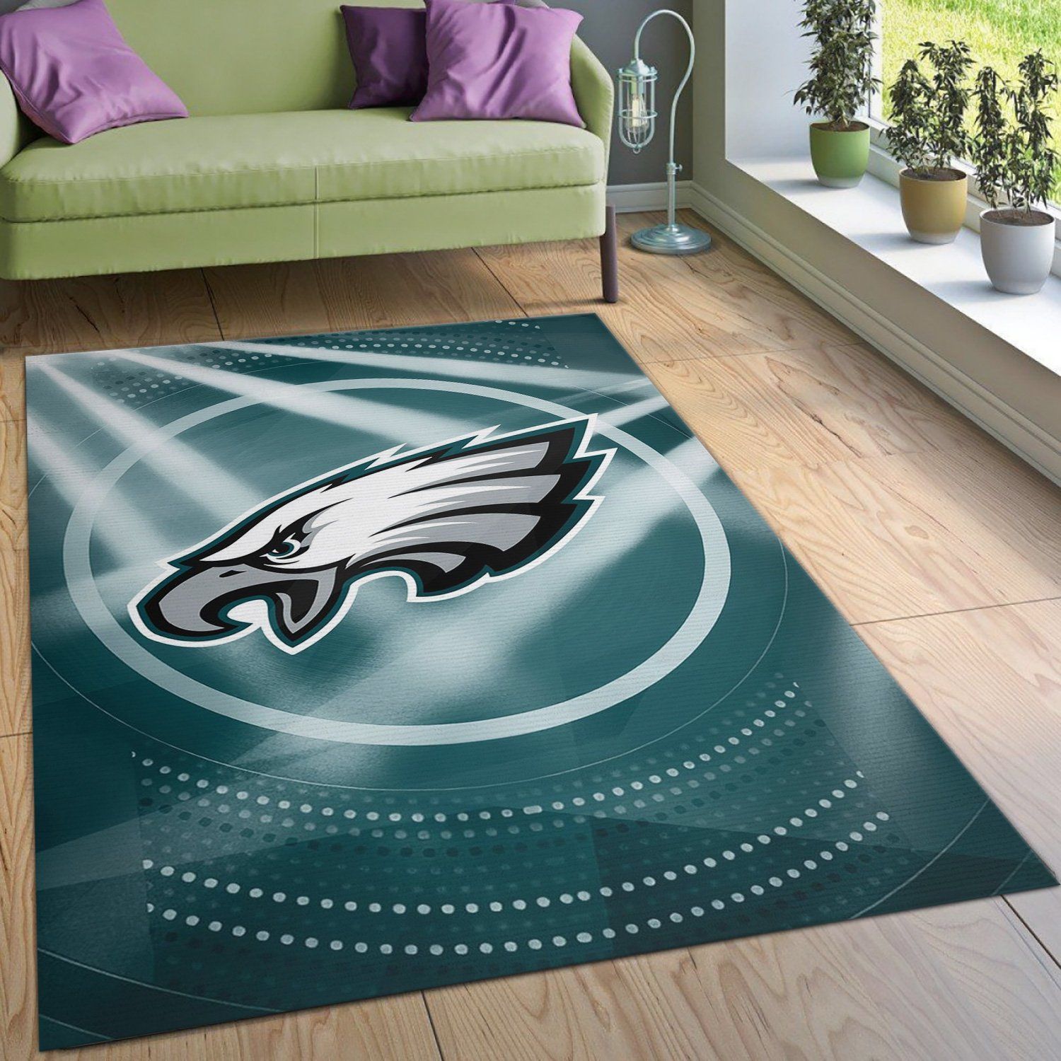 Philadelphia Eagles NFL Area Rug Living Room Rug Family Gift US Decor - Indoor Outdoor Rugs