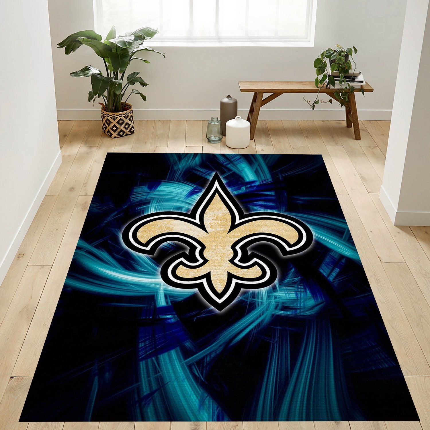 New Orleans Saints Nfl Area Rug Living Room Rug Home US Decor - Indoor Outdoor Rugs