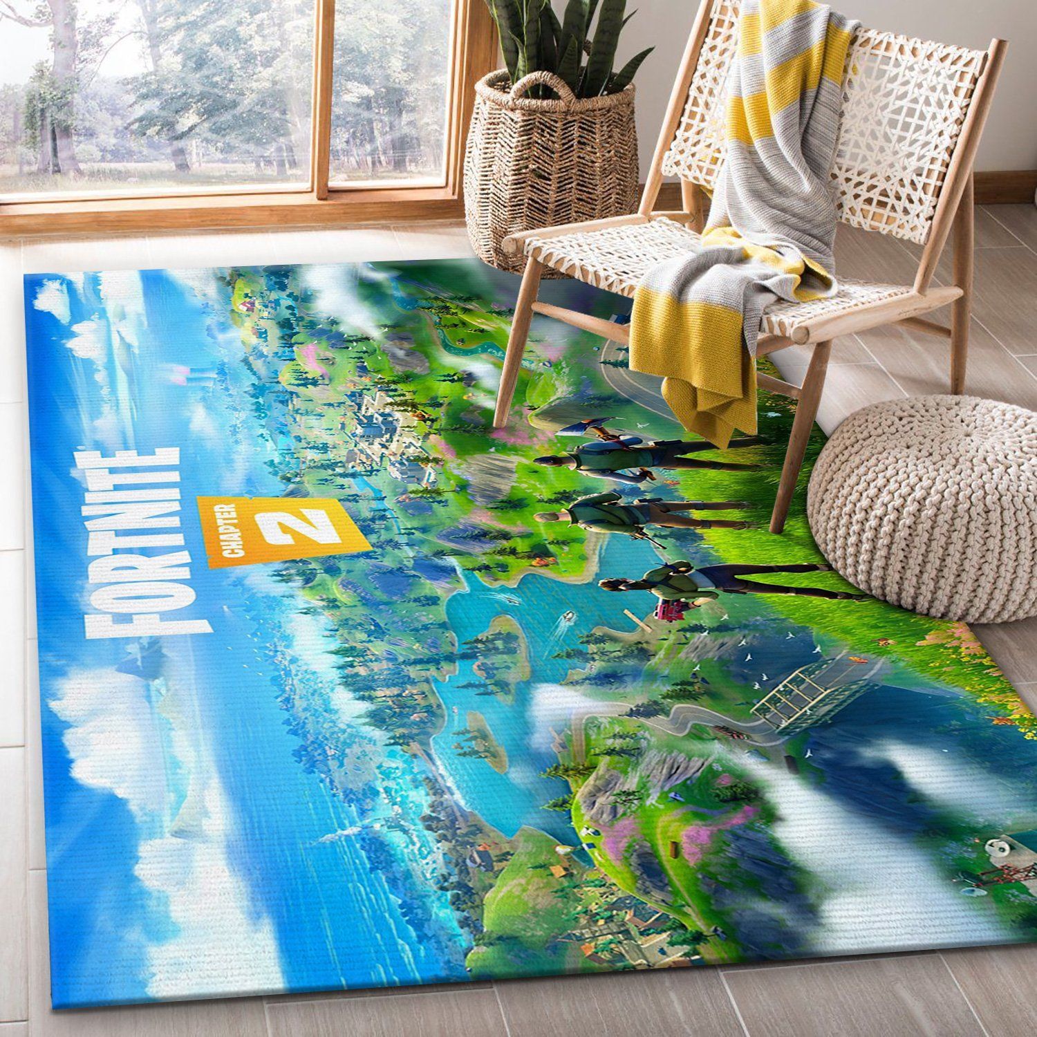 Fortnite Gaming Area Rug Carpet Bedroom Christmas Gift US Decor - Indoor Outdoor Rugs