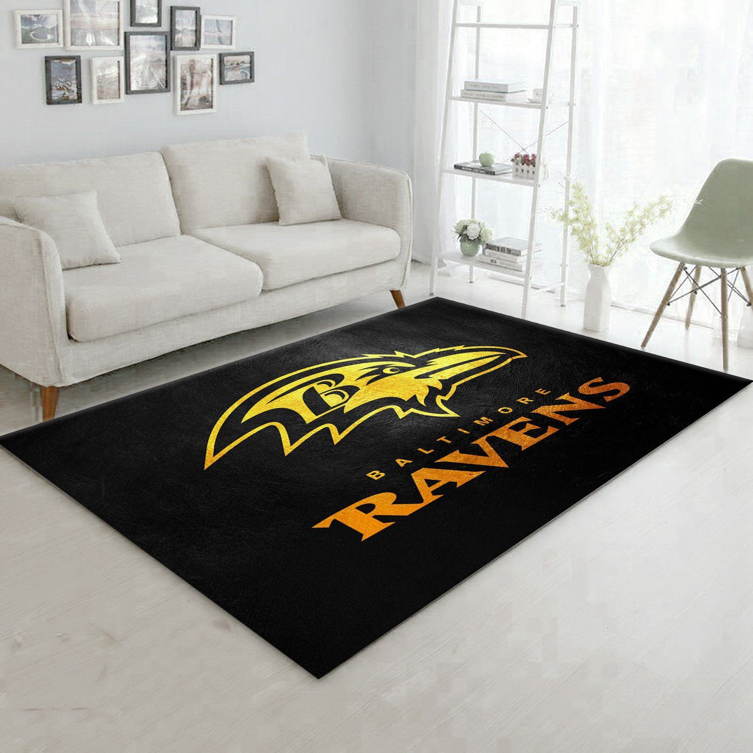 Baltimore Ravens NFL Area Rug For Christmas, Kitchen Rug, Family Gift US Decor - Indoor Outdoor Rugs