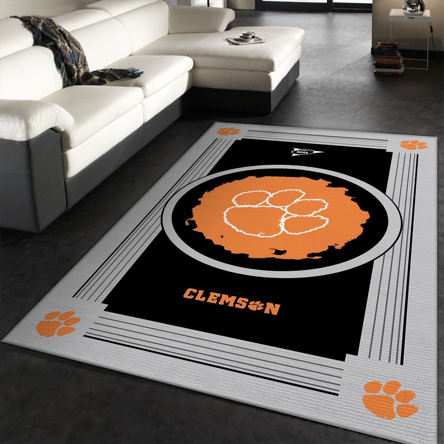 Clemson Tigers NCAA Team Logo Area Rugs Living Room Carpet Floor Decor The US Decor - Indoor Outdoor Rugs