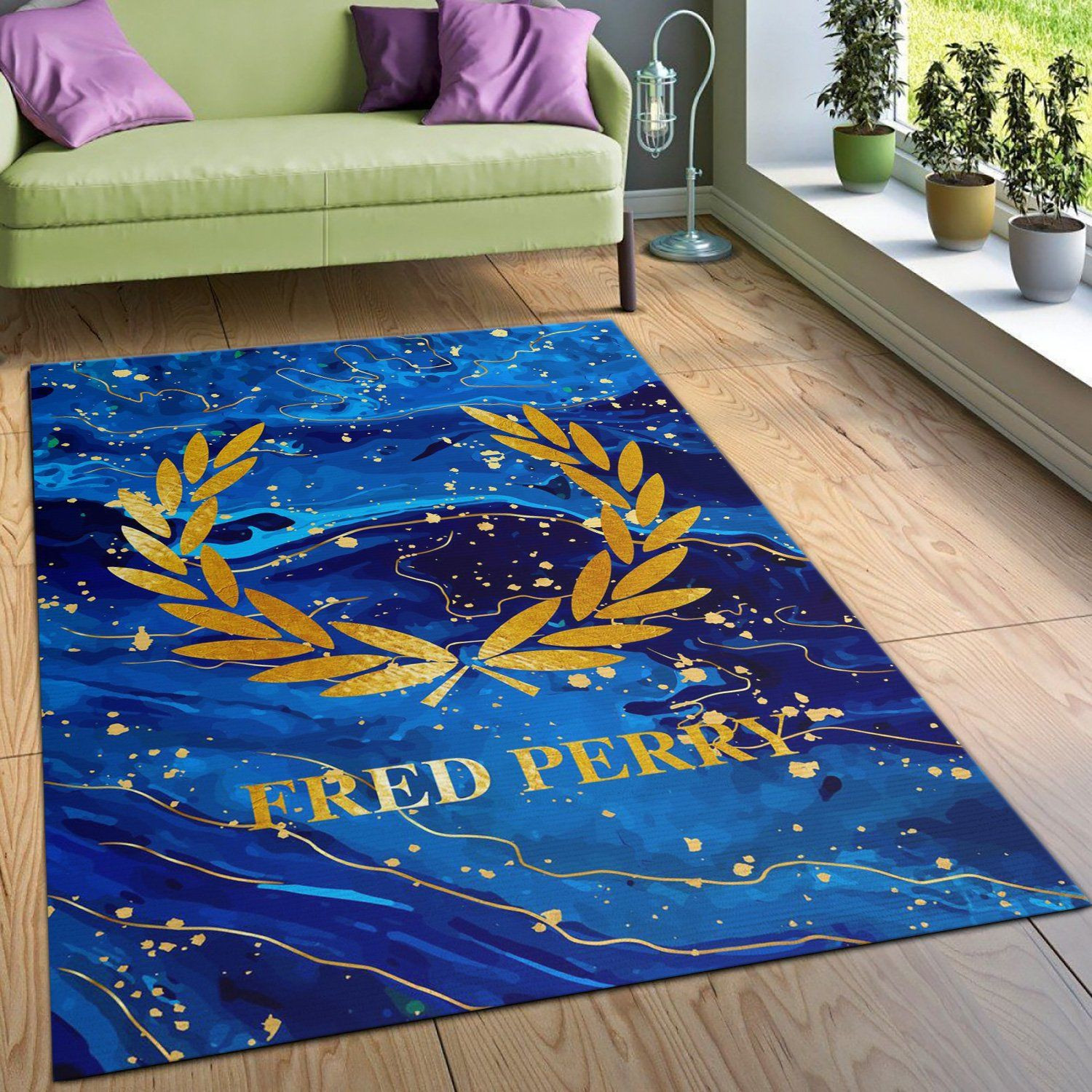 Fred Perry Area Rug Living Room Rug Home Decor Floor Decor - Indoor Outdoor Rugs