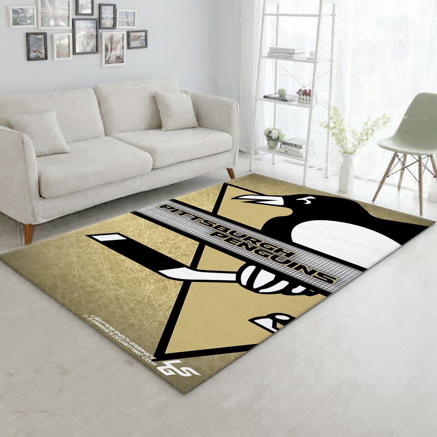 Pittsburgh Penguins Logo NHL FN120207 Hockey Area Rug Floor Decor The US Decor - Indoor Outdoor Rugs