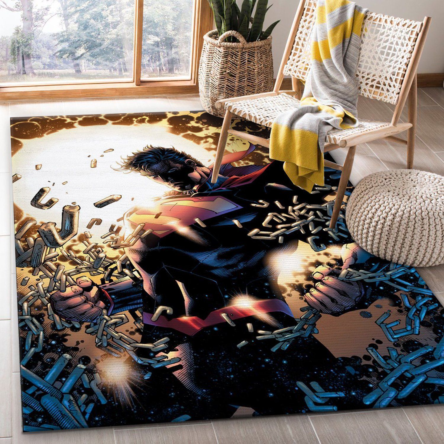 Unchained By Jim Lee DC Comics Area Rug, Kitchen Rug, Family Gift US Decor - Indoor Outdoor Rugs