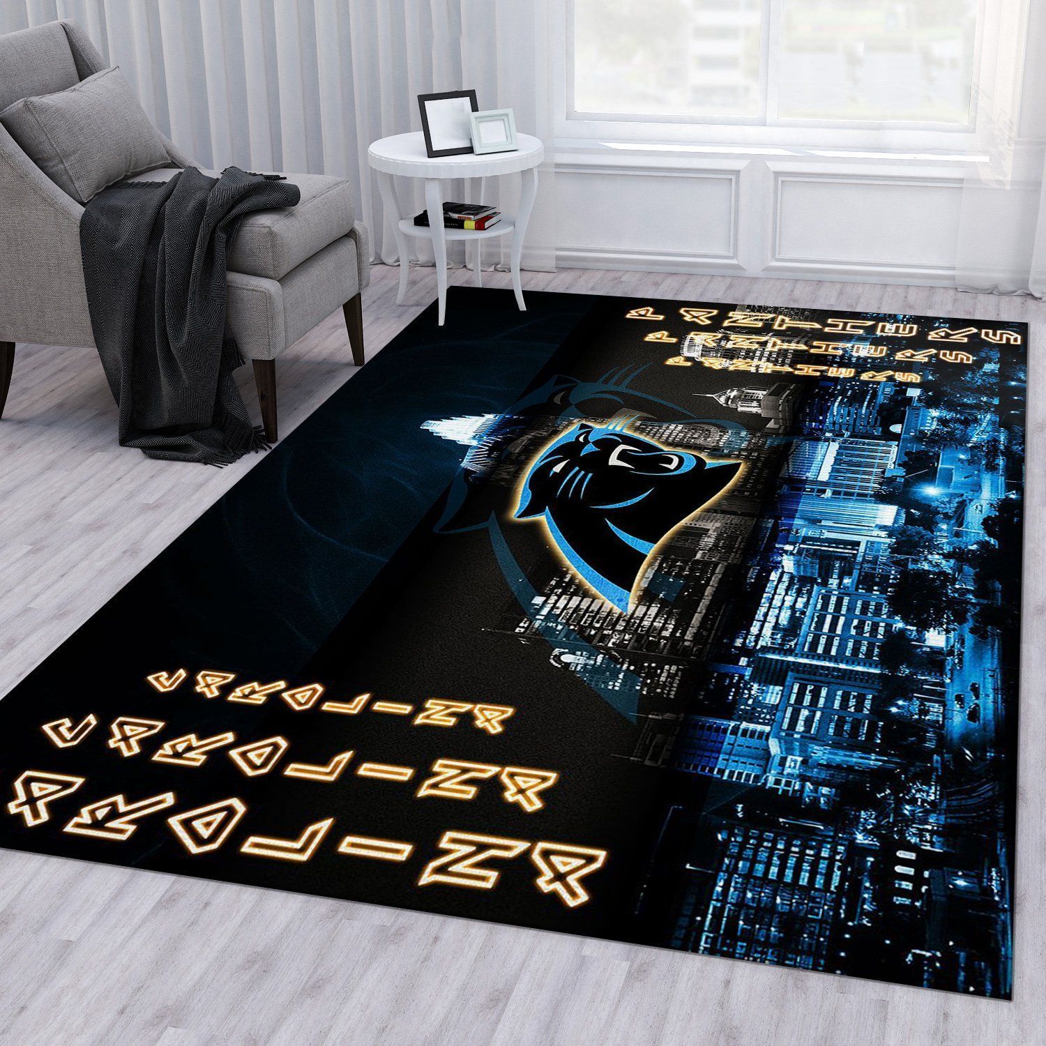 Carolina Panthers Nfl Rug Bedroom Rug Home US Decor - Indoor Outdoor Rugs