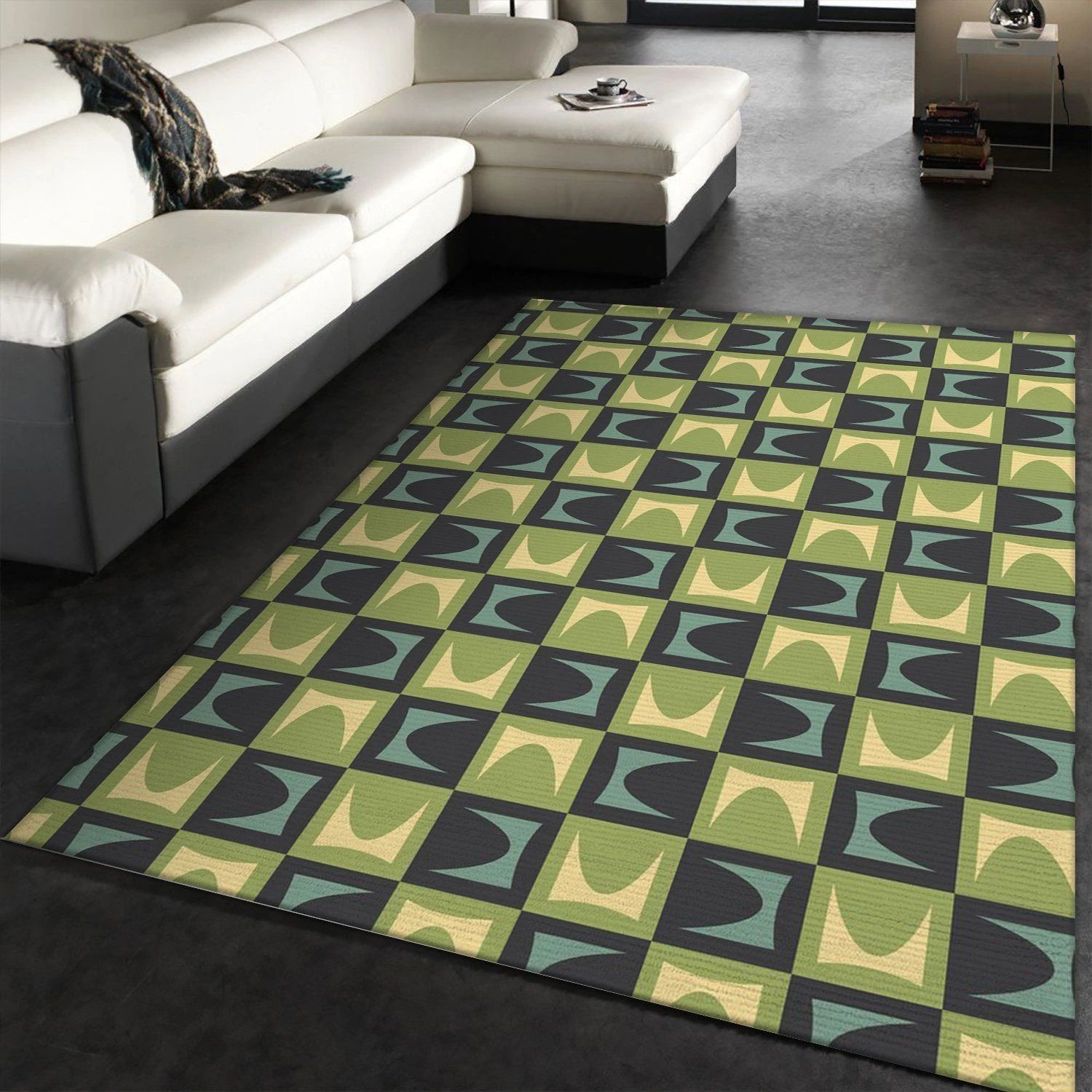 Midcentury Pattern 25 Area Rug, Living room and bedroom Rug, Christmas Gift US Decor - Indoor Outdoor Rugs