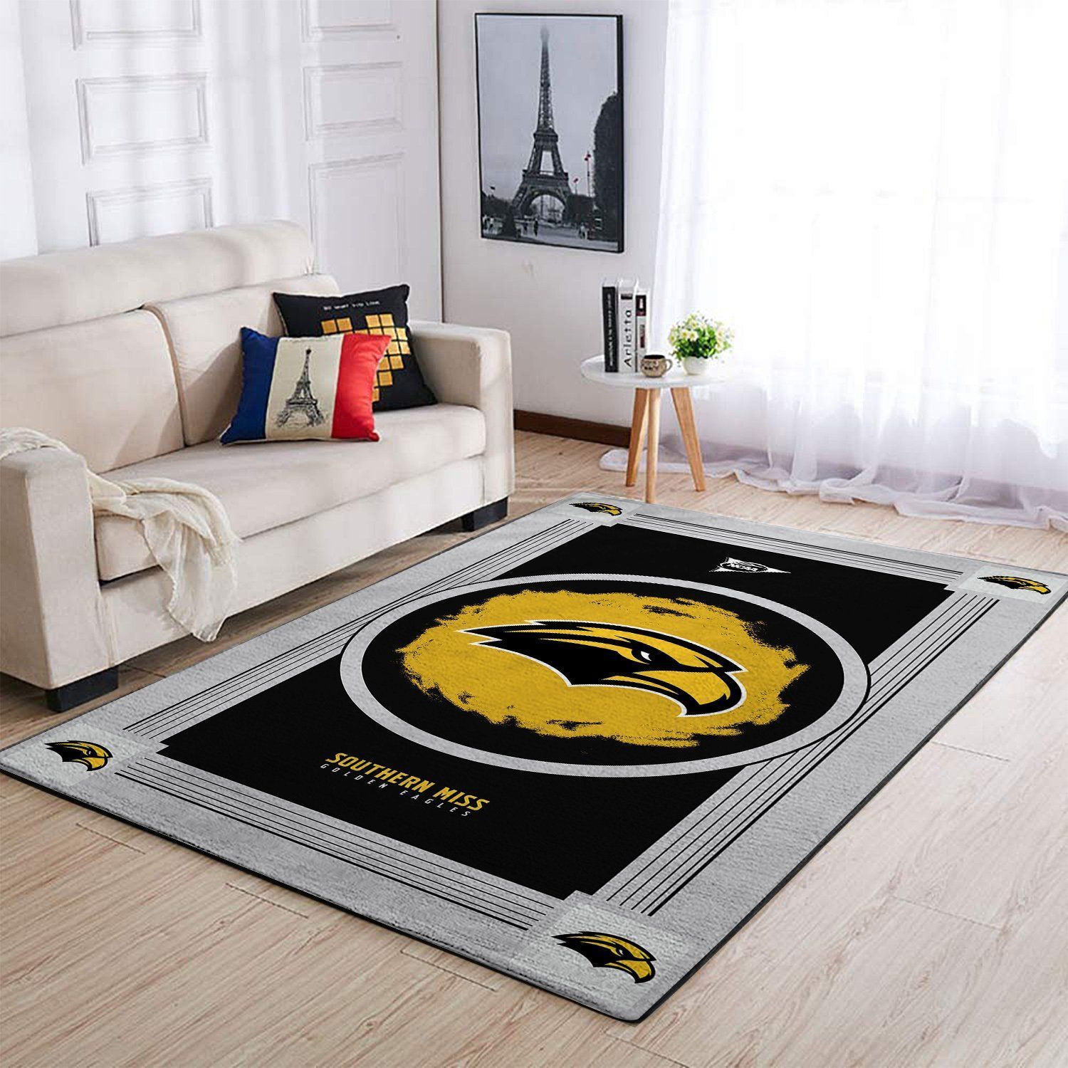 Southern Miss Golden Eagles Ncaa Team Logo Nice Gift Home Decor Rectangle Area Rug - Indoor Outdoor Rugs