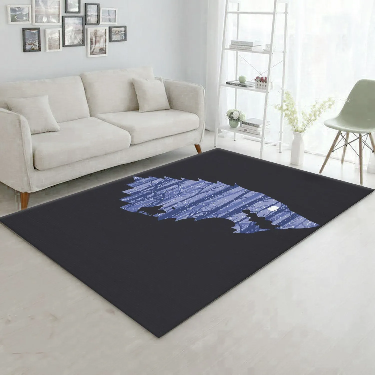 Wolf Of Winter Area Rug For Christmas, Living room and bedroom Rug, Home Decor Floor Decor - Indoor Outdoor Rugs