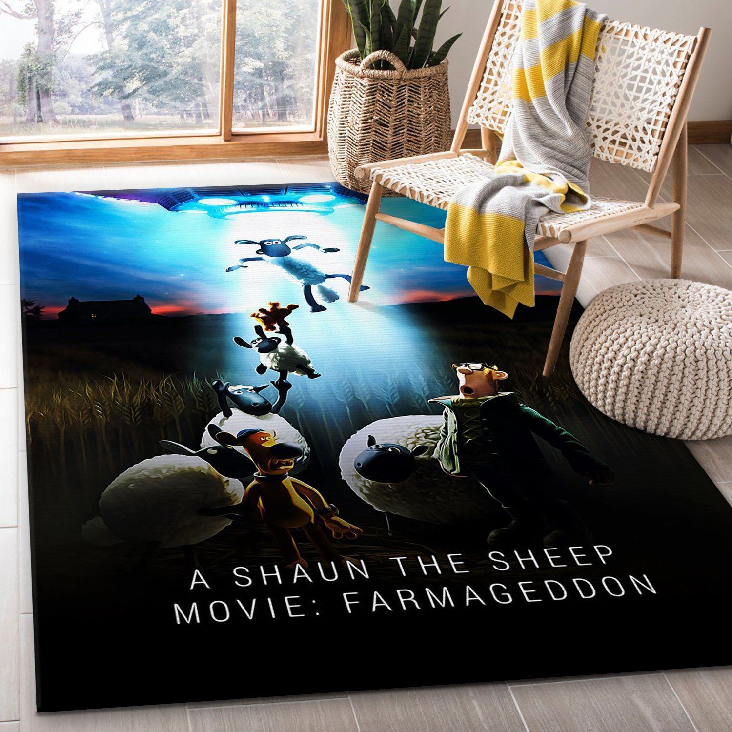 A Shaun The Sheep Movie Area Rug Movie Rug US Gift Decor - Indoor Outdoor Rugs