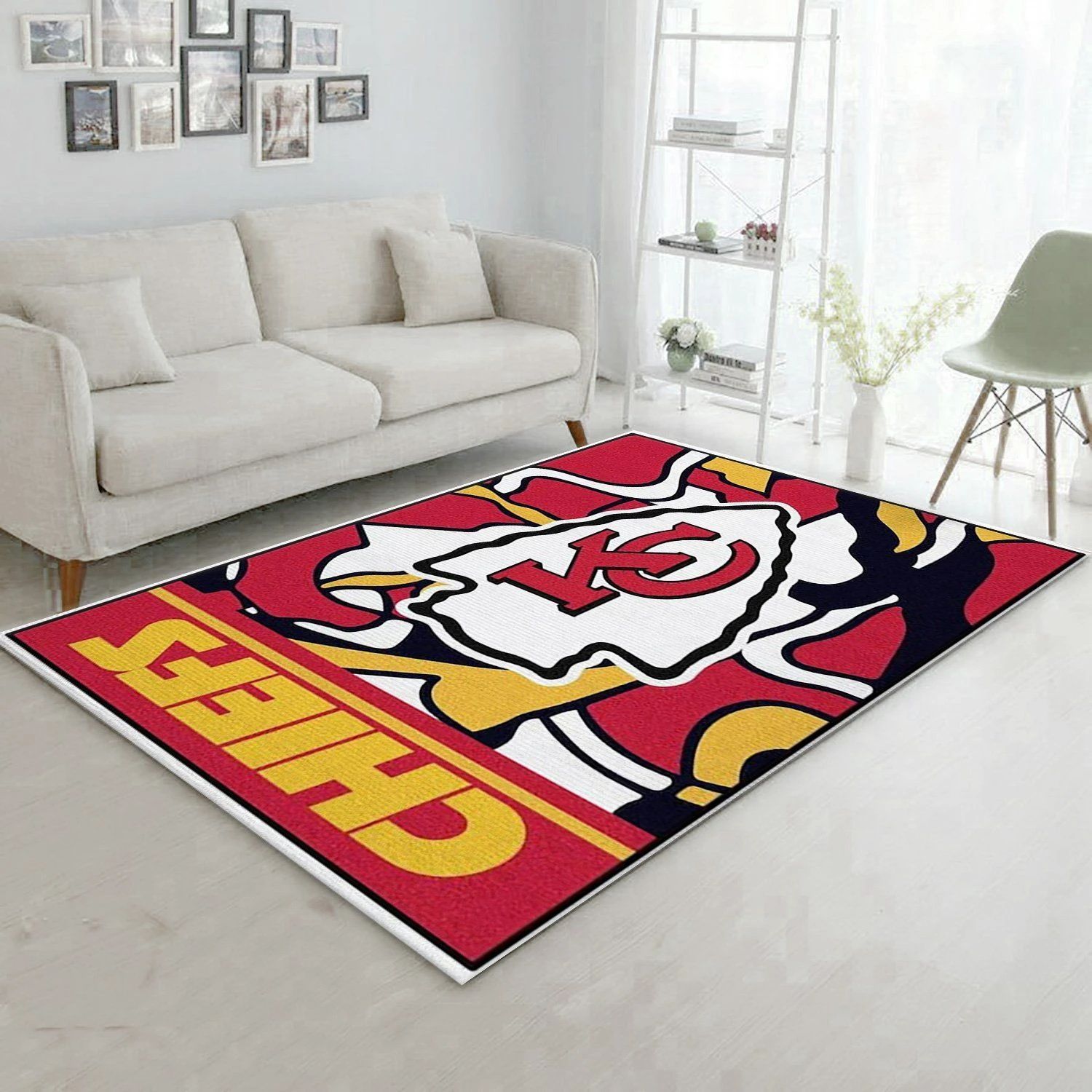 Kansas City Chiefs Nfl Area Rug Carpet, Kitchen Rug, Home Decor Floor Decor - Indoor Outdoor Rugs