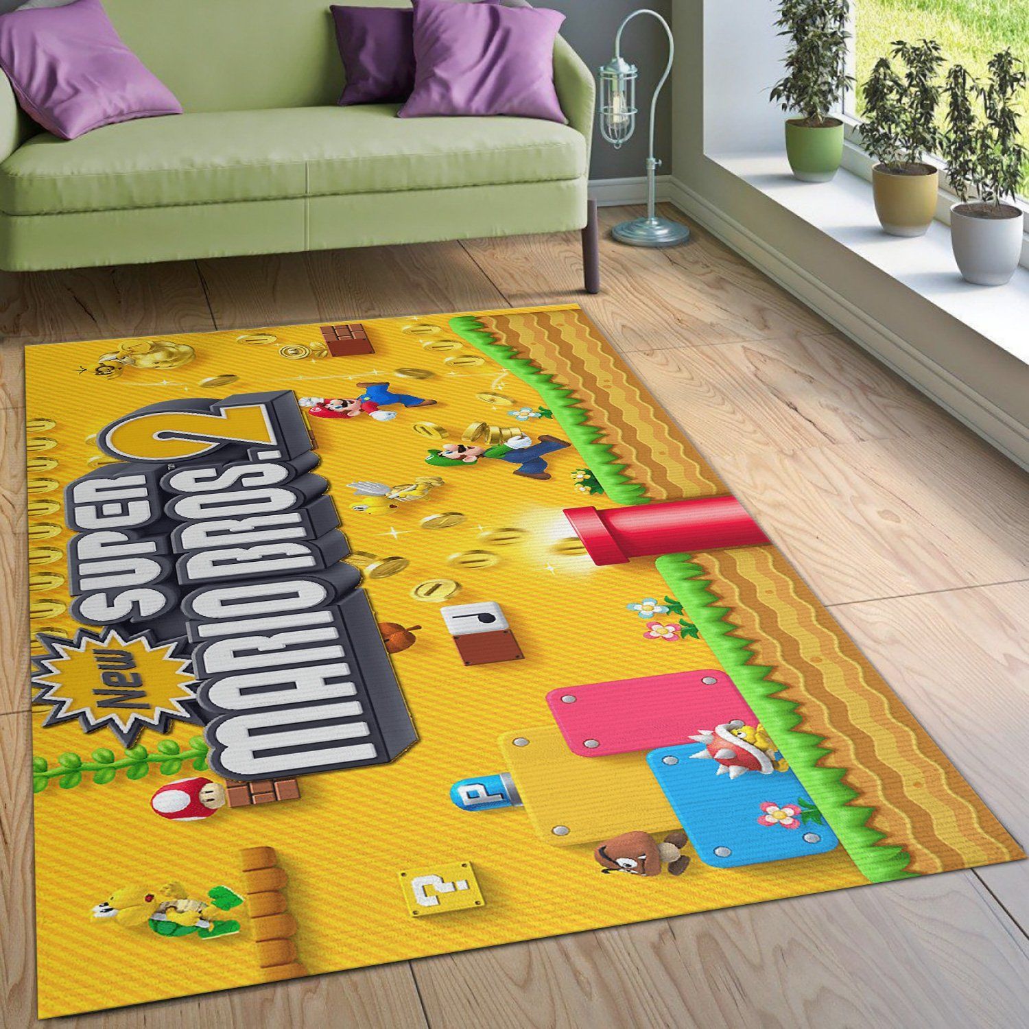 Mario Ver1 Area Rug Bedroom Rug Home Decor Floor Decor - Indoor Outdoor Rugs