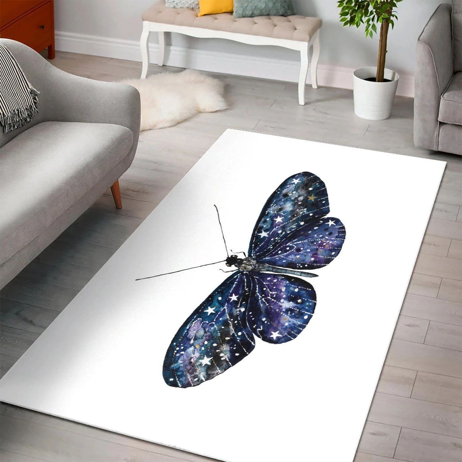 Butterfly  Carpet Living Room, Room Decor, Floor Decor Home Decor - Indoor Outdoor Rugs