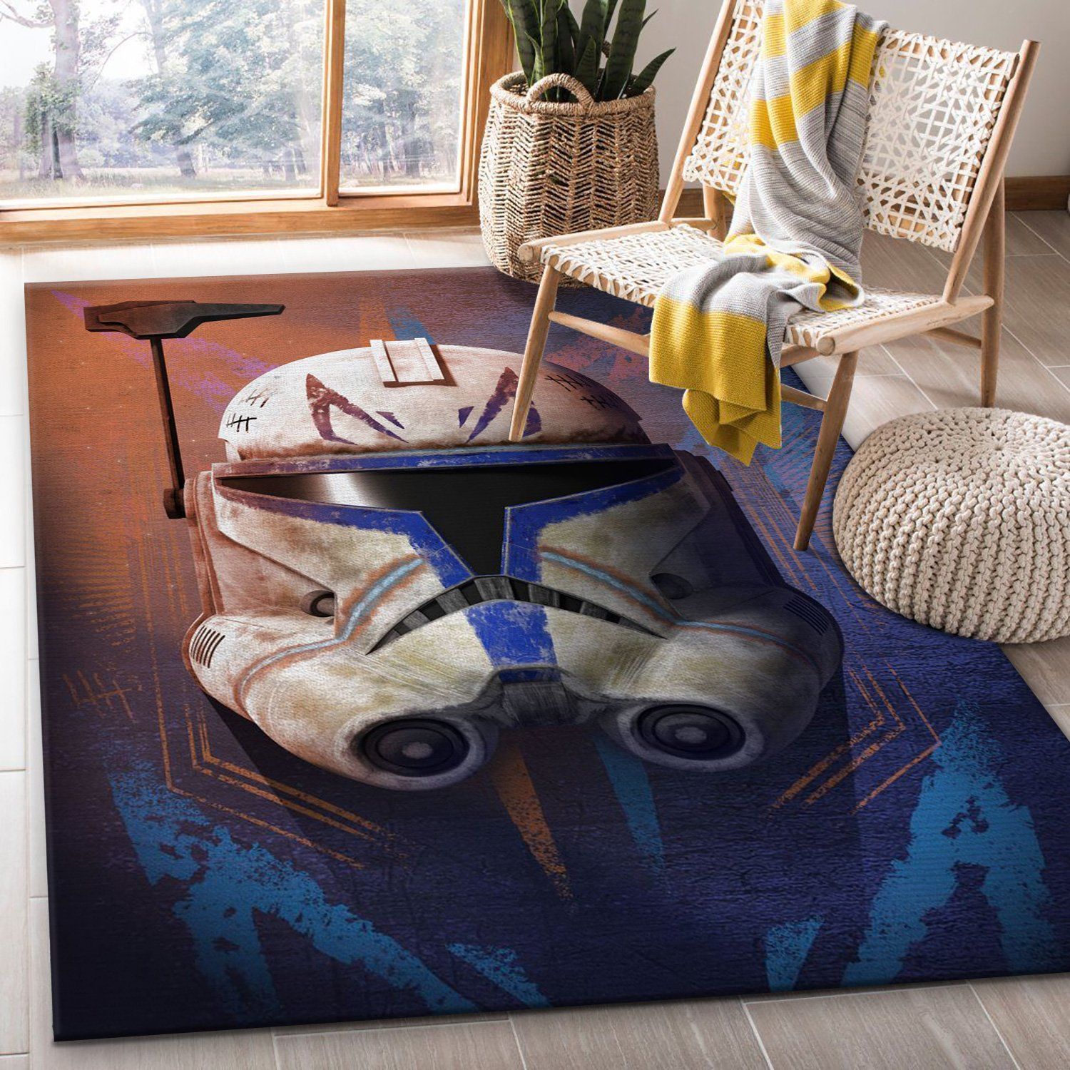 Captain Rex Star War Rug, Living Room Rug, Home US Decor - Indoor Outdoor Rugs