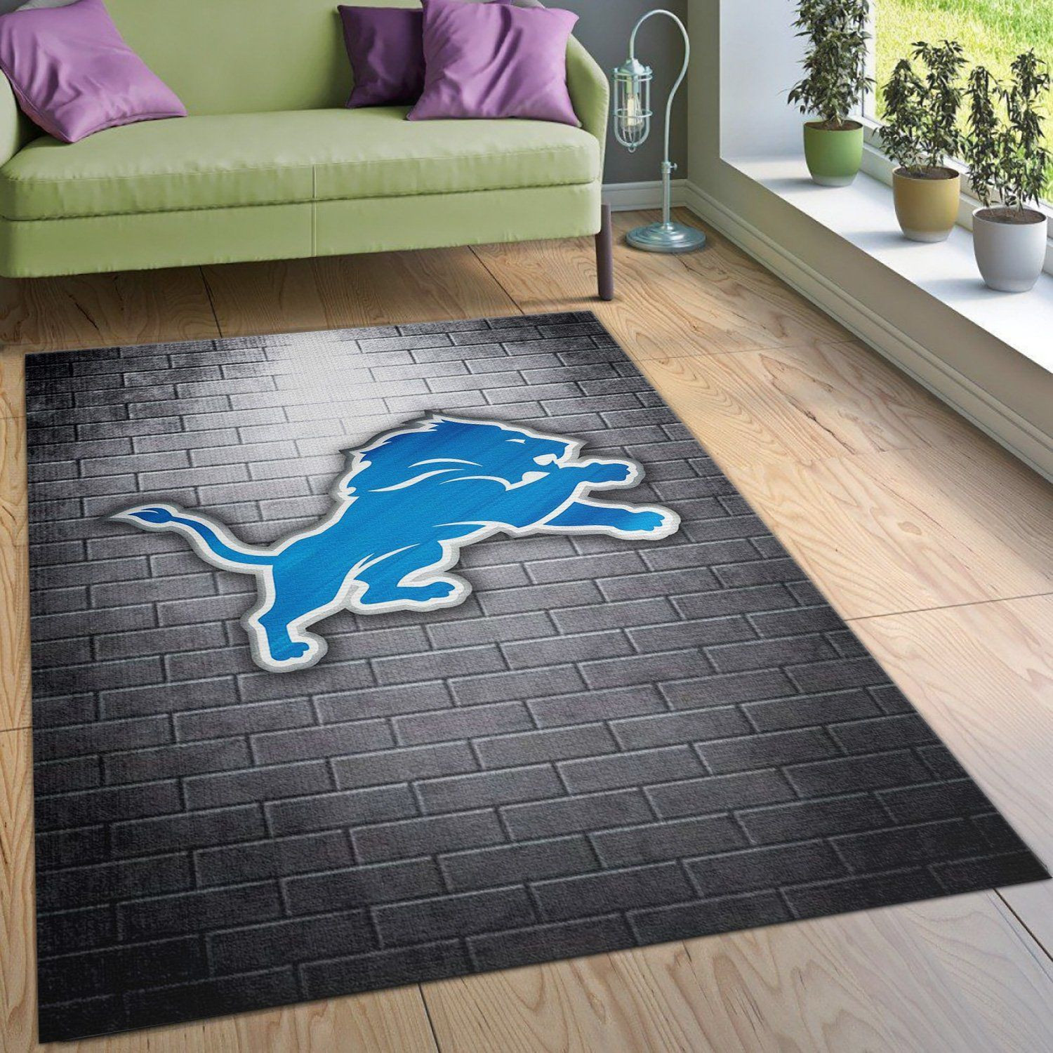 Detroit Lions Nfl Area Rug Bedroom Rug Christmas Gift US Decor - Indoor Outdoor Rugs