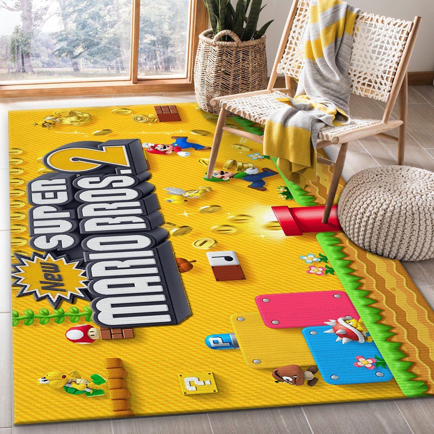 Mario Ver1 Area Rug Bedroom Rug Home Decor Floor Decor - Indoor Outdoor Rugs