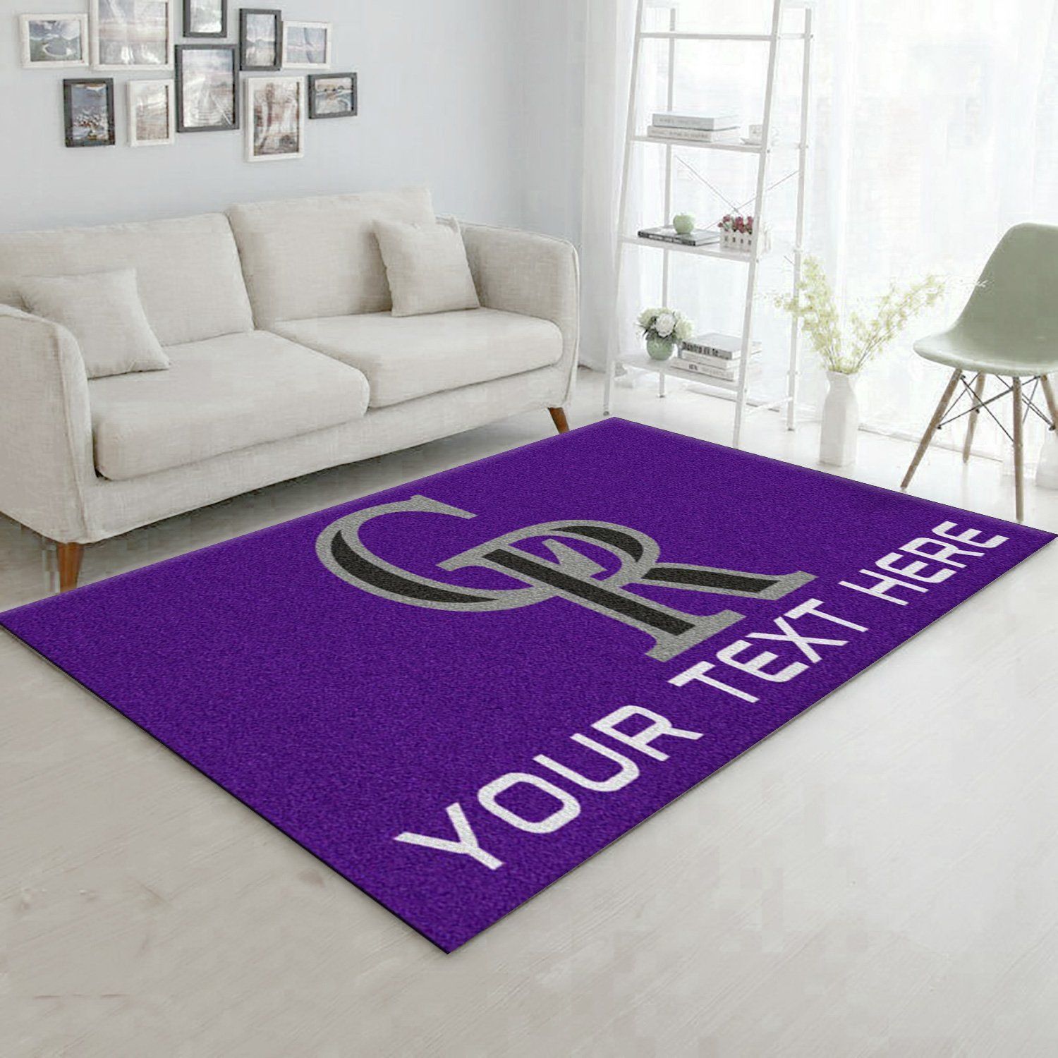 Customizable Colorado Rockies Personalized Accent Rug Area Rug Carpet, Living room and bedroom Rug, Home US Decor - Indoor Outdoor Rugs