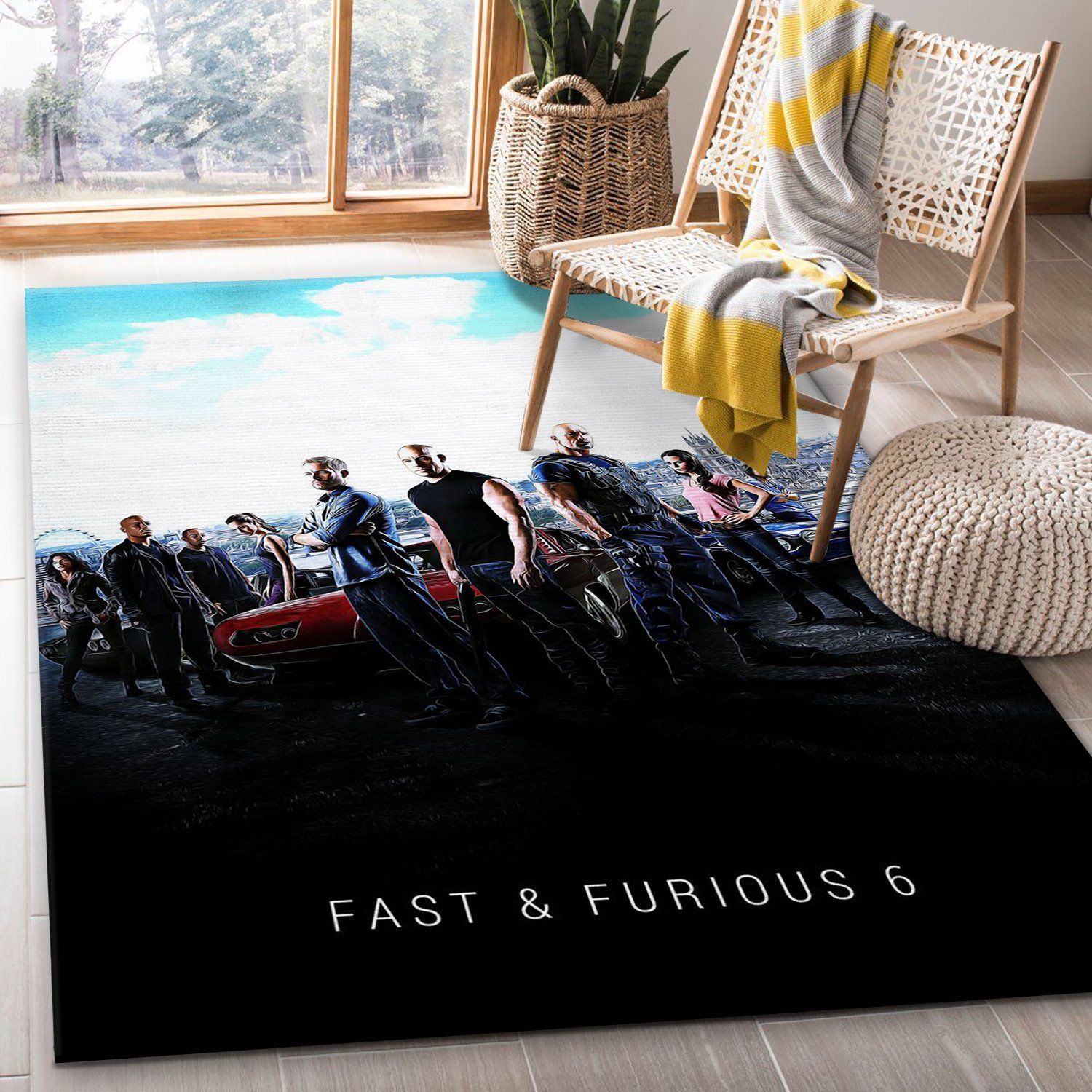 Fast Furious 6 Area Rug Movie Rug Home US Decor - Indoor Outdoor Rugs