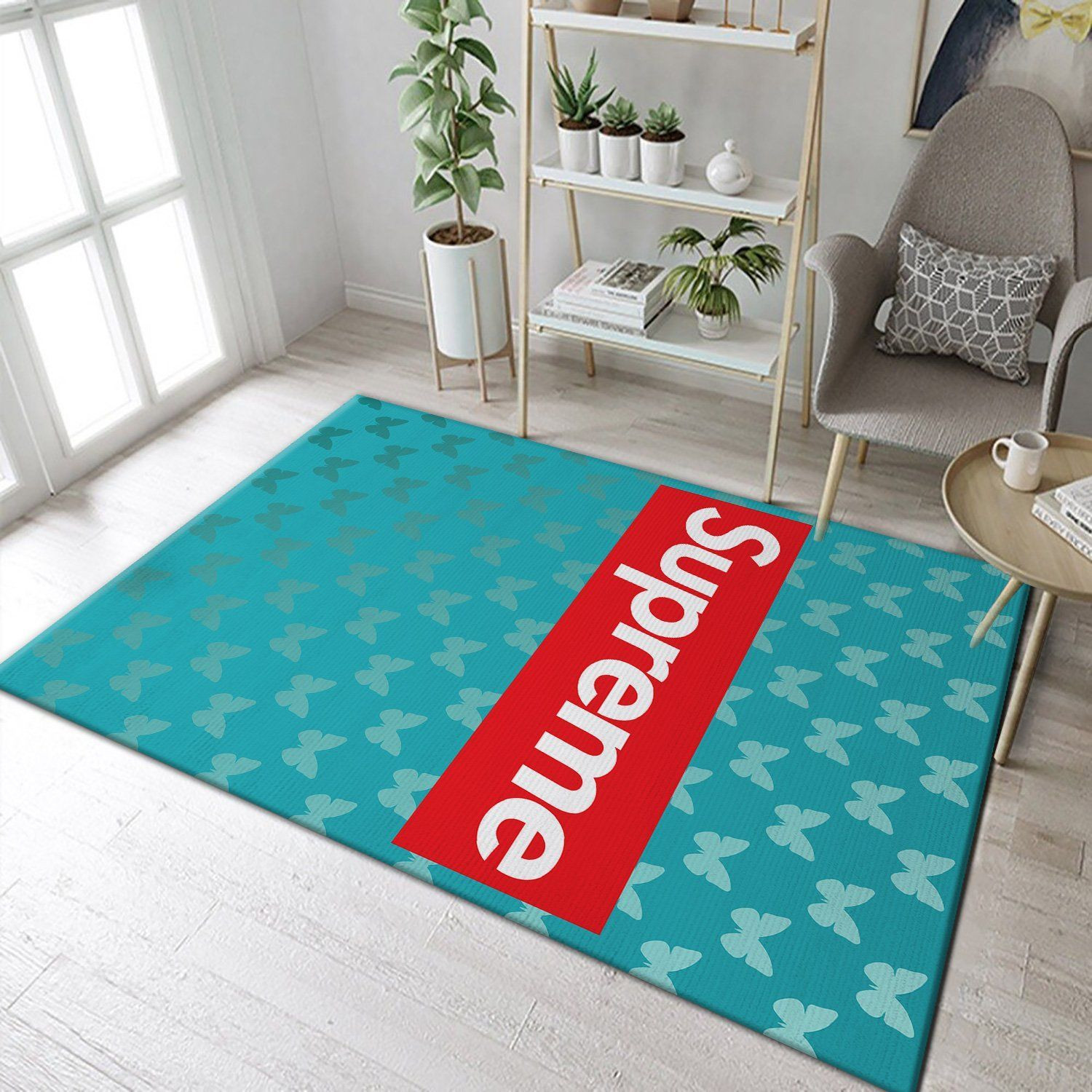 Supreme And Buttlefly Rug Area Rug Floor Decor - Indoor Outdoor Rugs