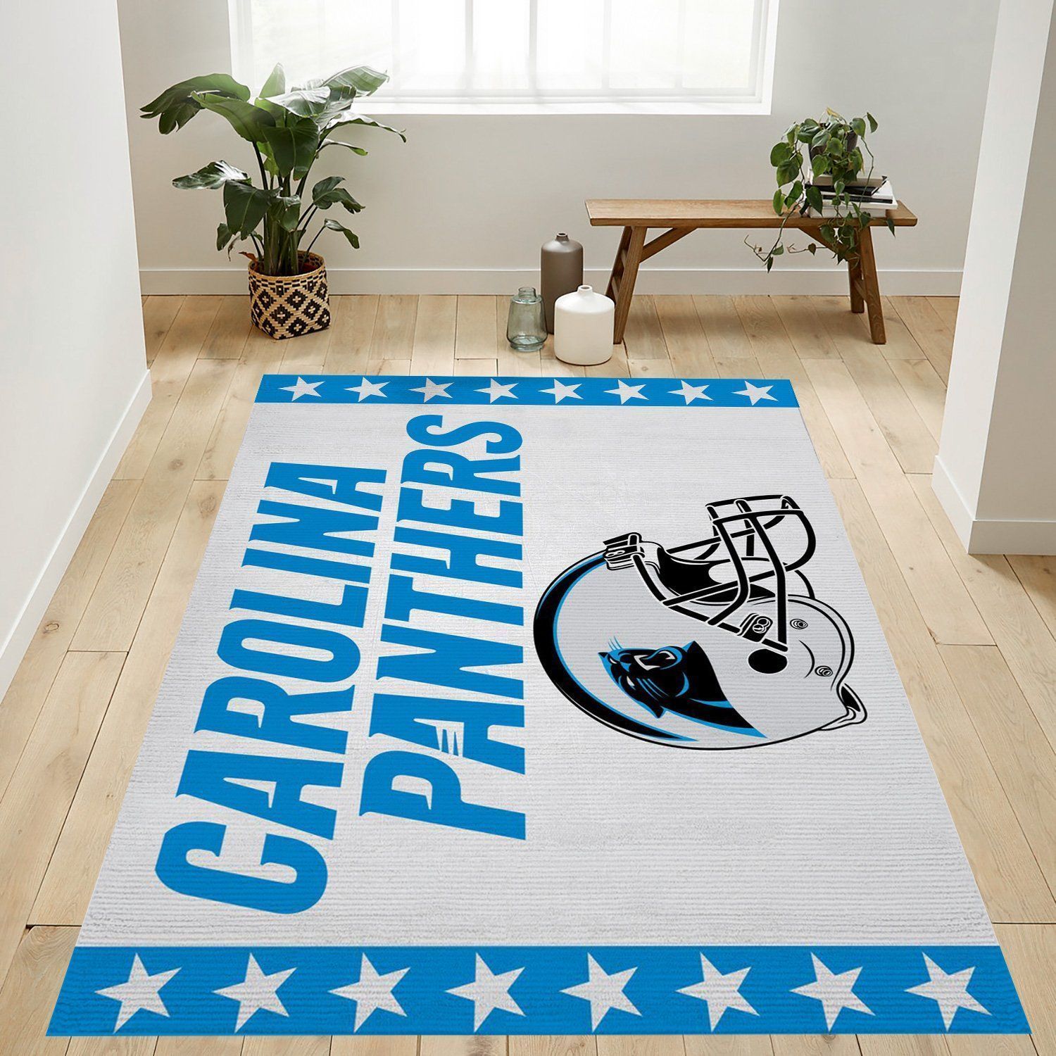 Carolina Panthers Helmet Nfl Team Logo Rug Living Room Rug Home Decor Floor Decor - Indoor Outdoor Rugs