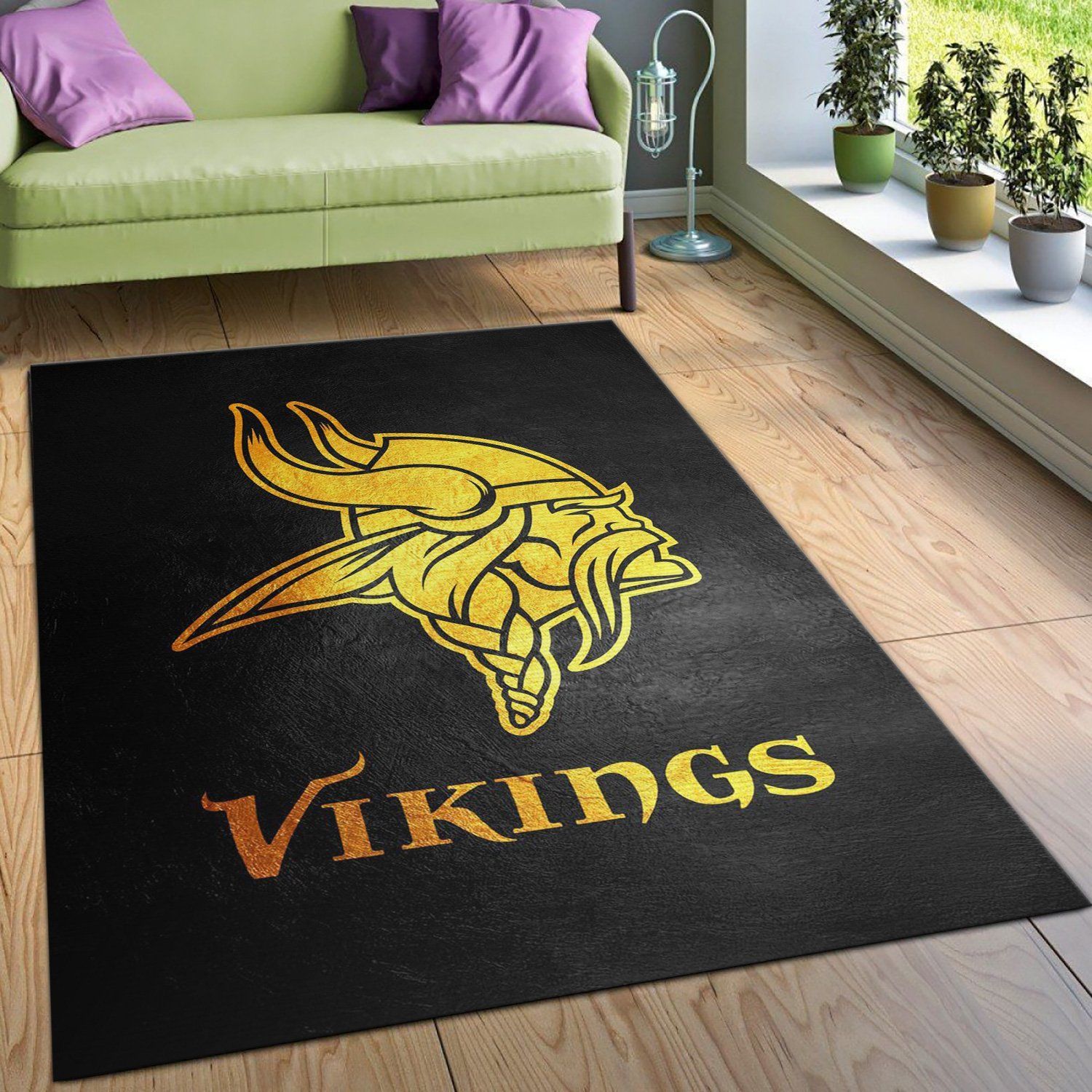 Minnesota Vikings NFL Area Rug, Living room and bedroom Rug, US Gift Decor - Indoor Outdoor Rugs