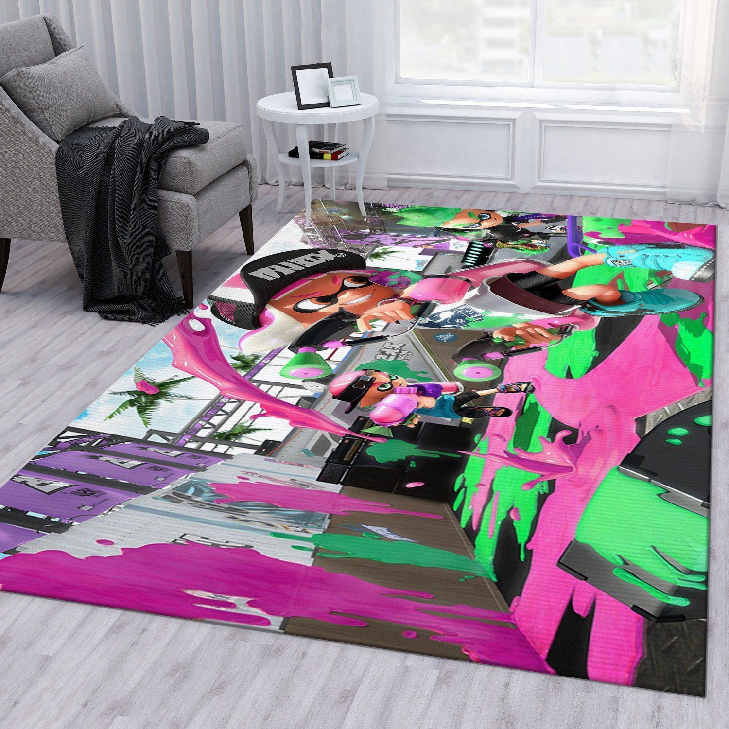 Splatoon 2 Ver1 Area Rug For Christmas Living Room Rug Home Decor Floor Decor - Indoor Outdoor Rugs