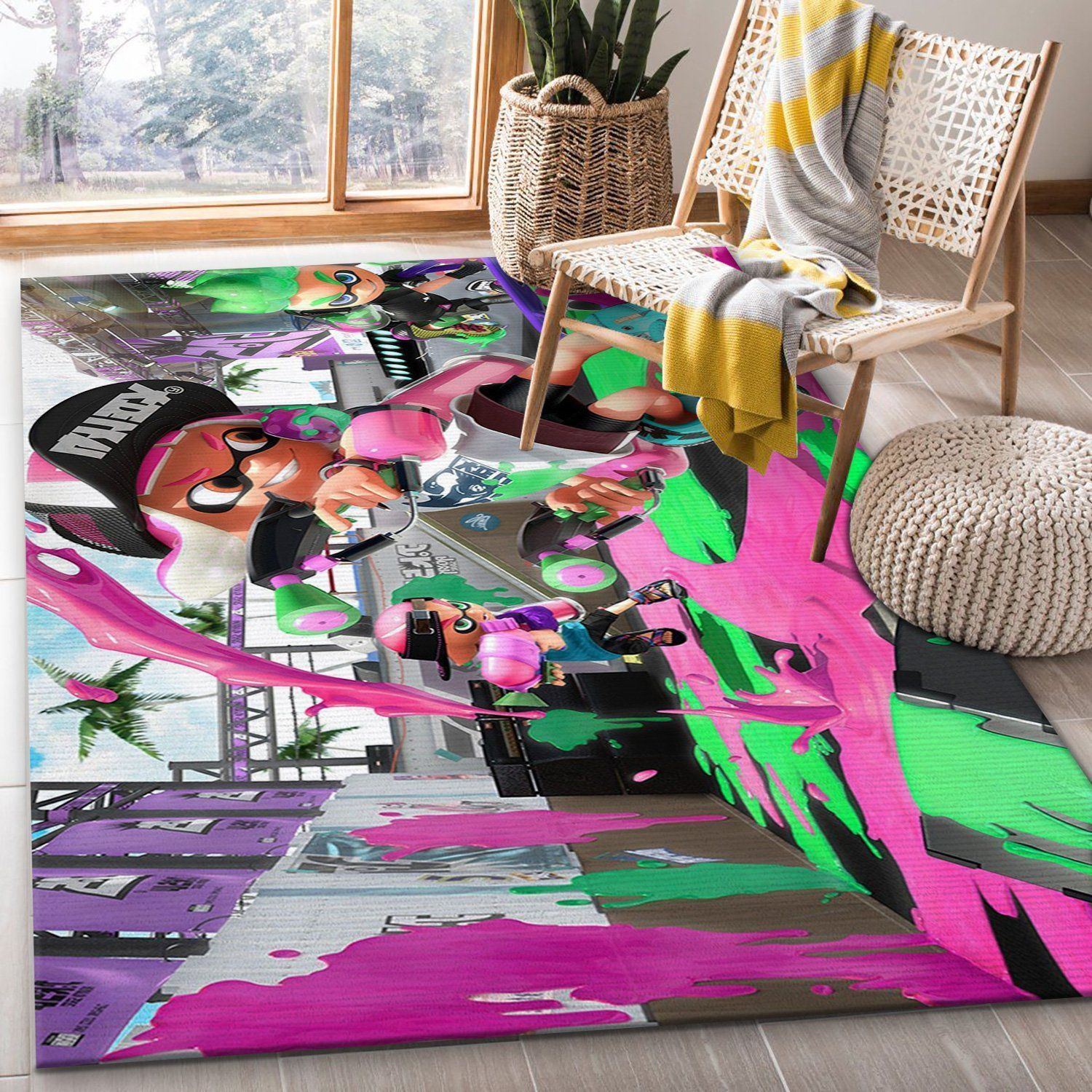 Splatoon 2 Ver1 Area Rug For Christmas Living Room Rug Home Decor Floor Decor - Indoor Outdoor Rugs