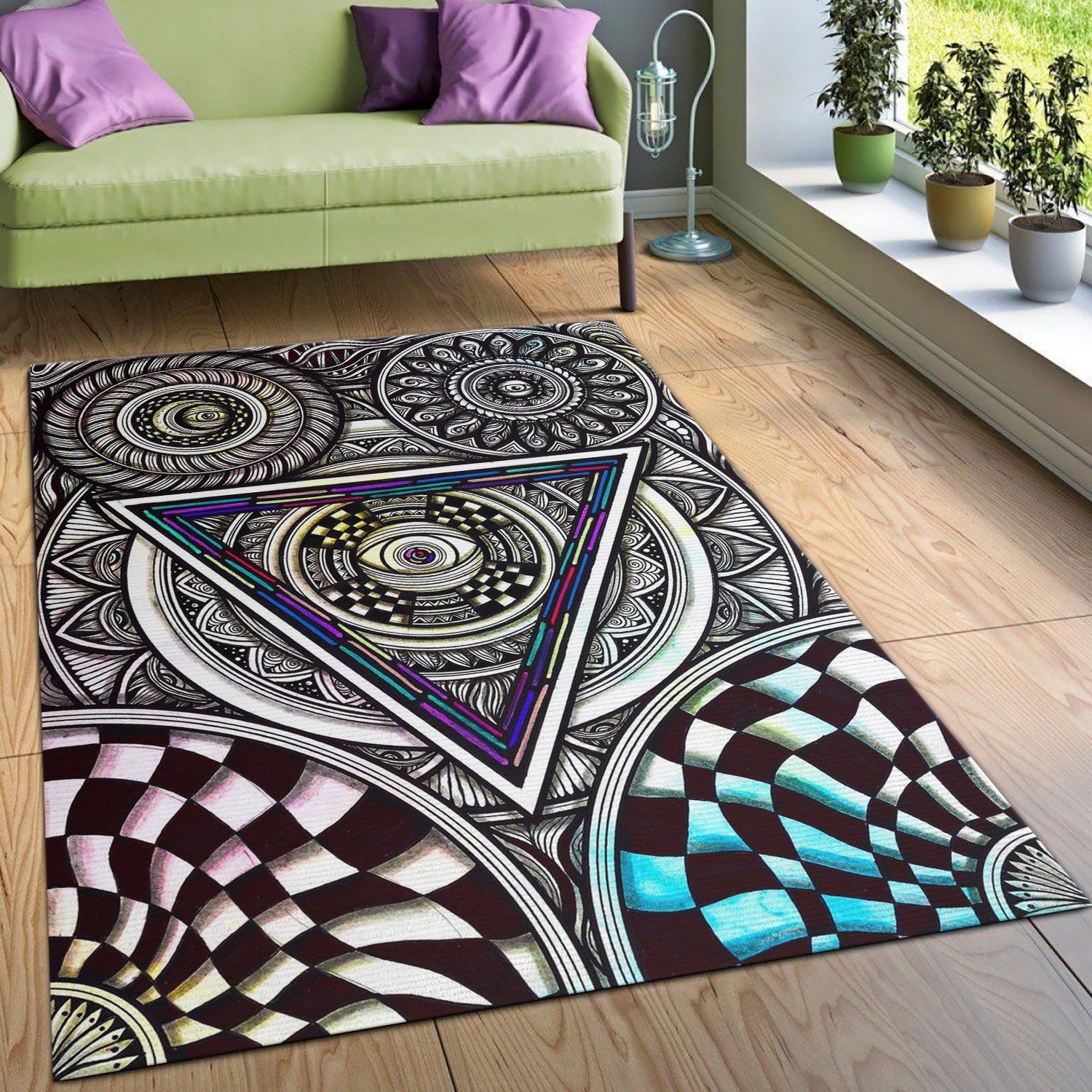 Hypnotic Eye Area Rug Carpet, Gift for fans, Family Gift US Decor - Indoor Outdoor Rugs