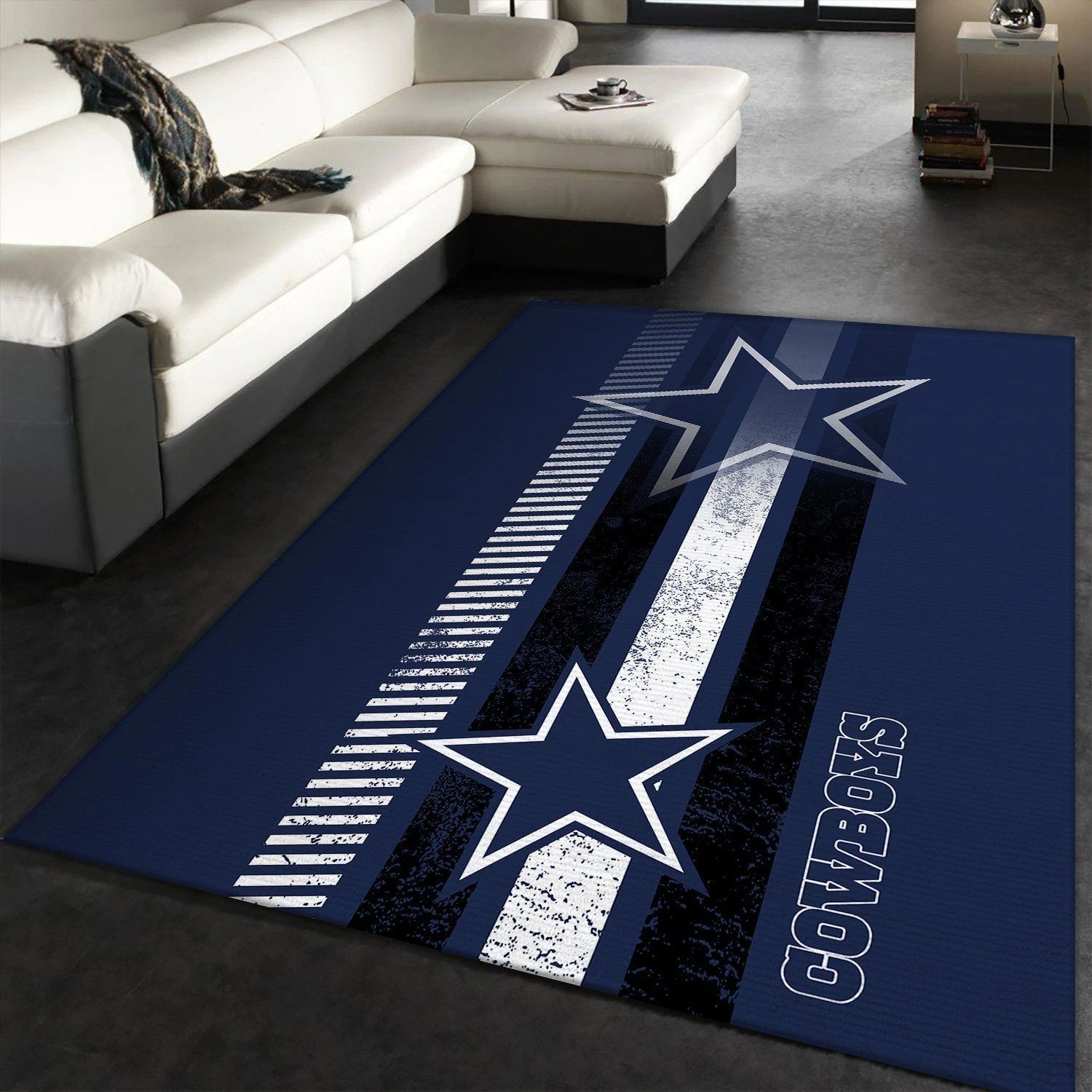 Dallas Cowboys Nfl Team Logo Rug Room Carpet Custom Area Floor Home Decor - Indoor Outdoor Rugs