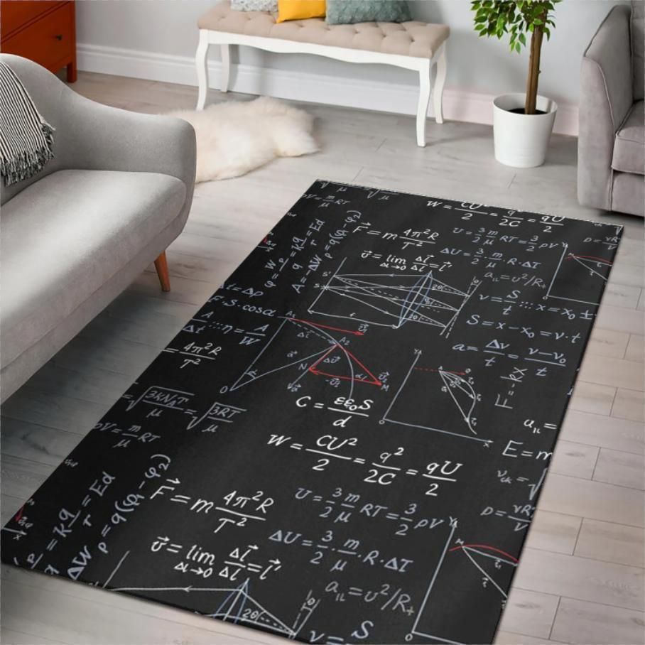 Physic Formula Area Rug Rugs For Living Room Rug Home Decor - Indoor Outdoor Rugs