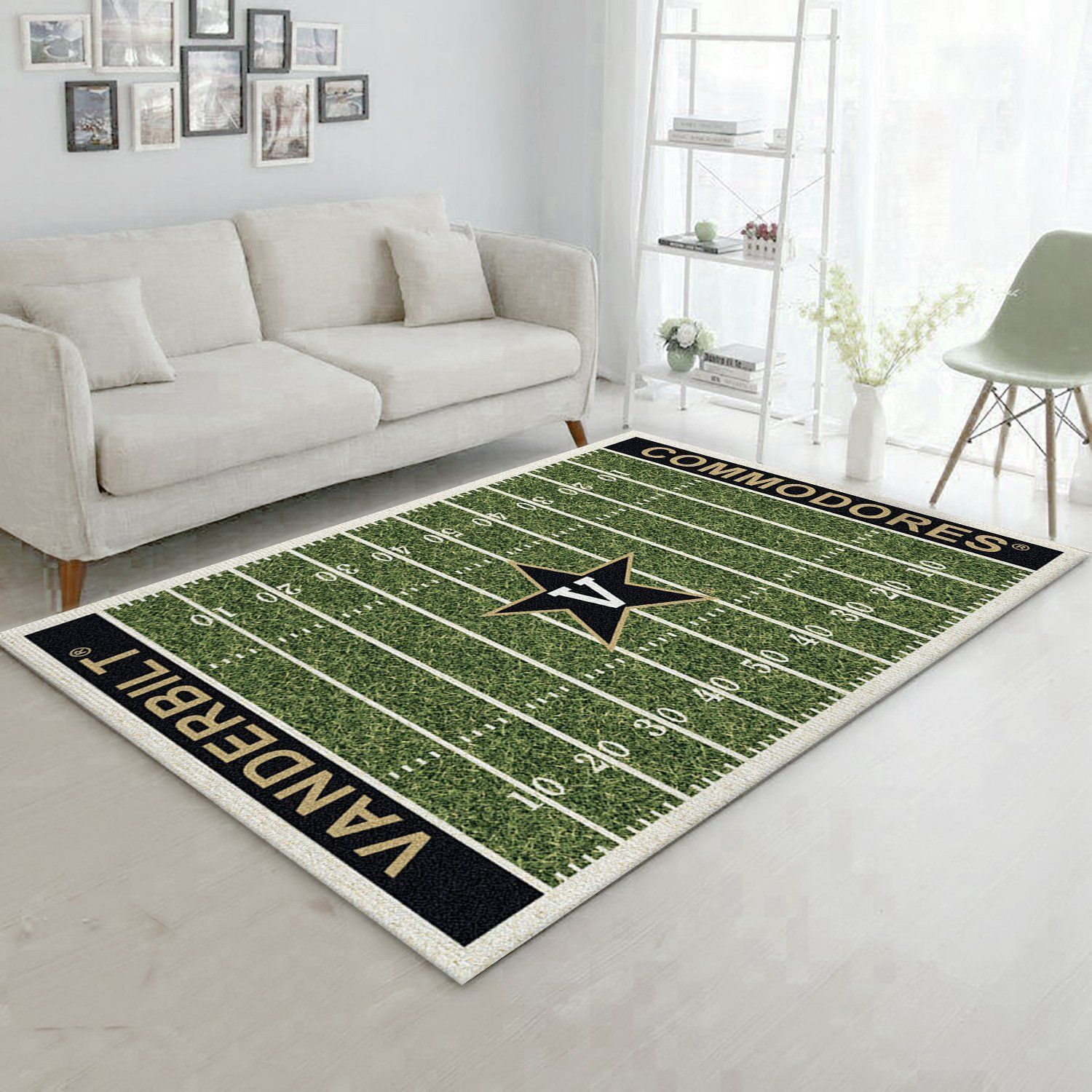 College Vanderbilt NFL Team Logo Area Rug, Kitchen Rug, Christmas Gift US Decor - Indoor Outdoor Rugs