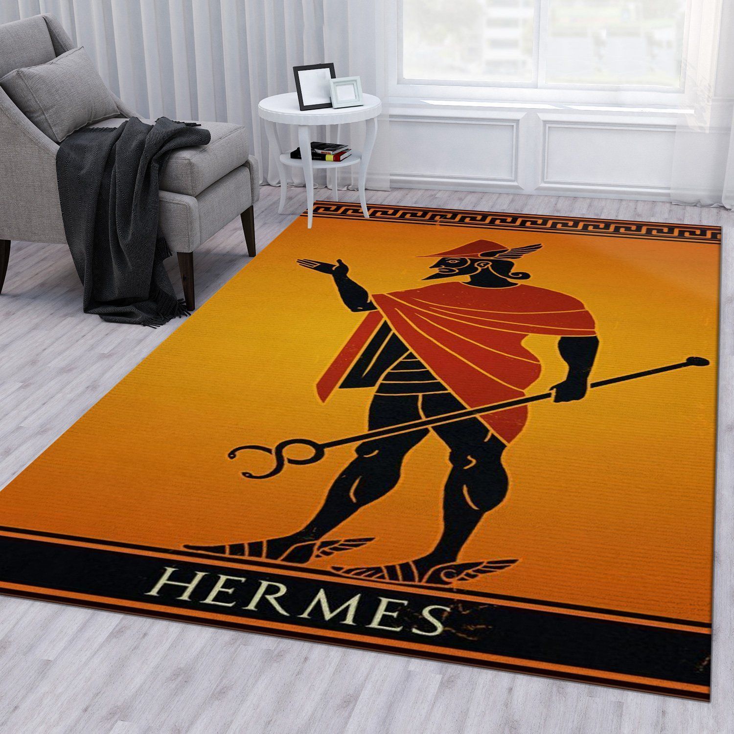 Hermes Ver15 Area Rug Bedroom Rug Family Gift US Decor - Indoor Outdoor Rugs